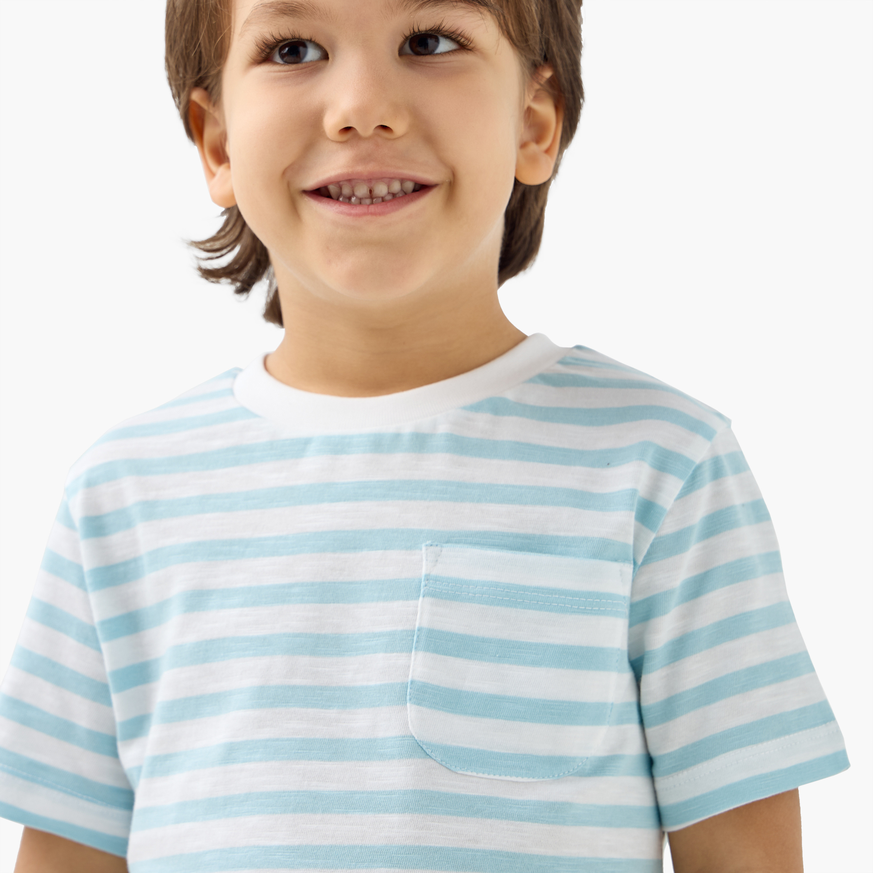 تيشيرت مخطط بأكمام قصيرة من جونيورز-boys-clothing-tshirtsandpolos-image-2