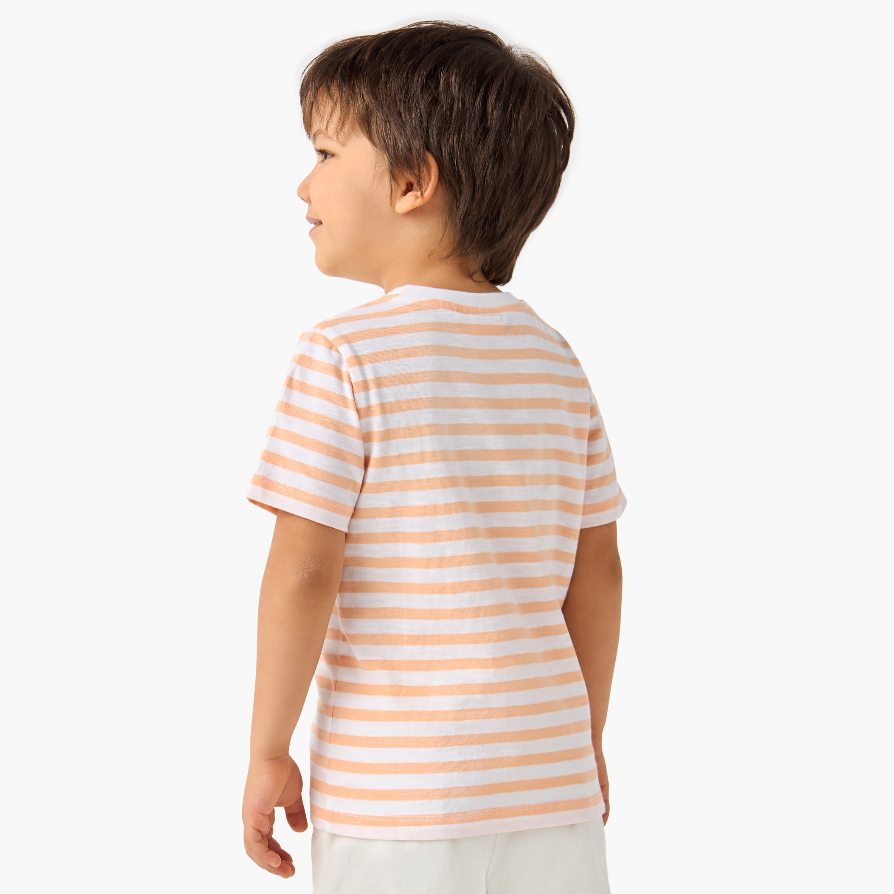 تيشيرت مخطط بأكمام قصيرة من جونيورز-boys-clothing-tshirtsandpolos-image-3