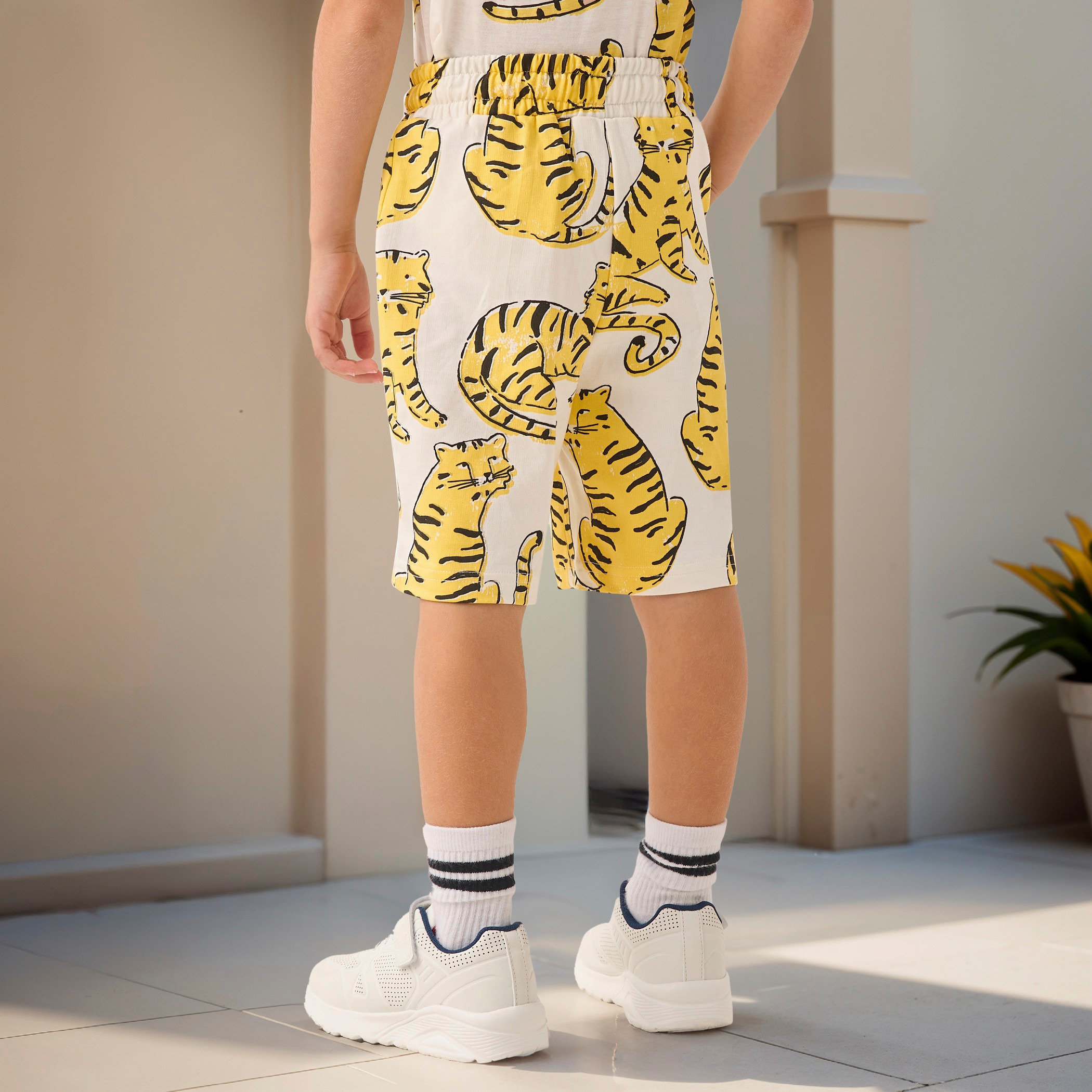 Juniors All-Over Tiger Print Shorts with Drawstring Closure and Pockets-boys-clothing-bottoms-shorts-image-3