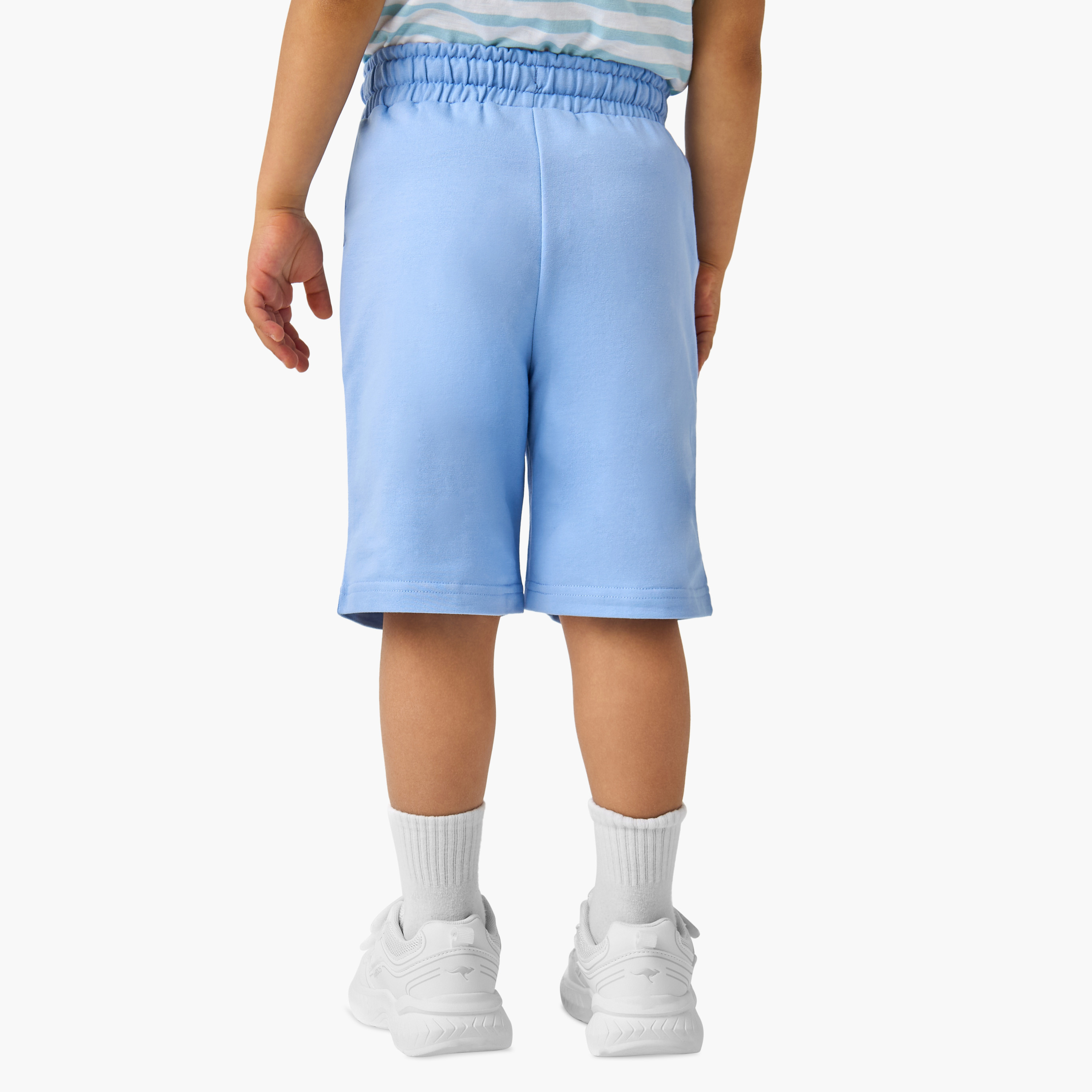 Juniors Typographic Applique Shorts with Drawstring Closure and Pockets-baby-boys-clothing-bottoms-shorts-image-3