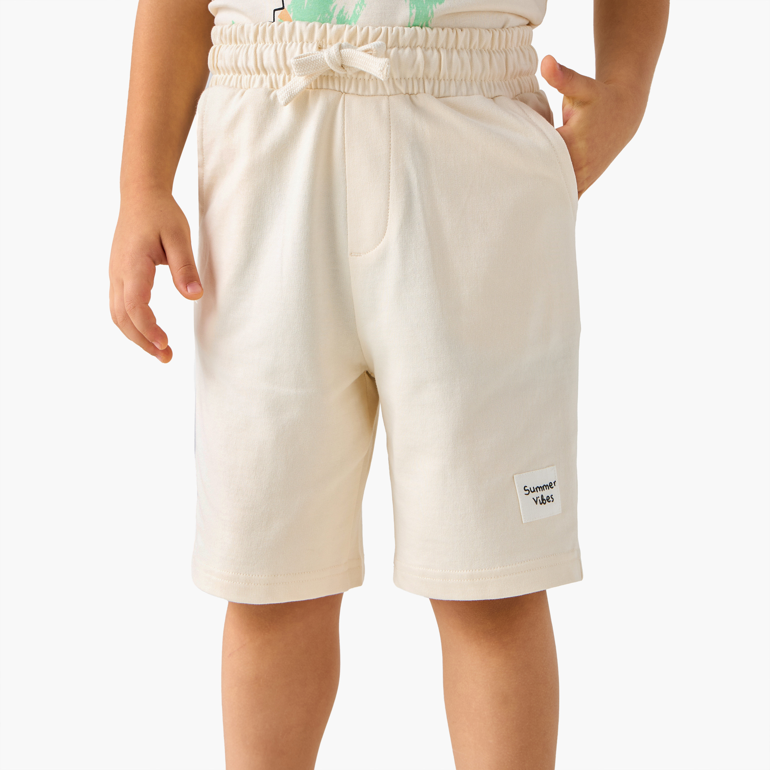 شورت سادة مع رباط إغلاق وجيوب من جونيورز-baby-boys-clothing-bottoms-shorts-image-1