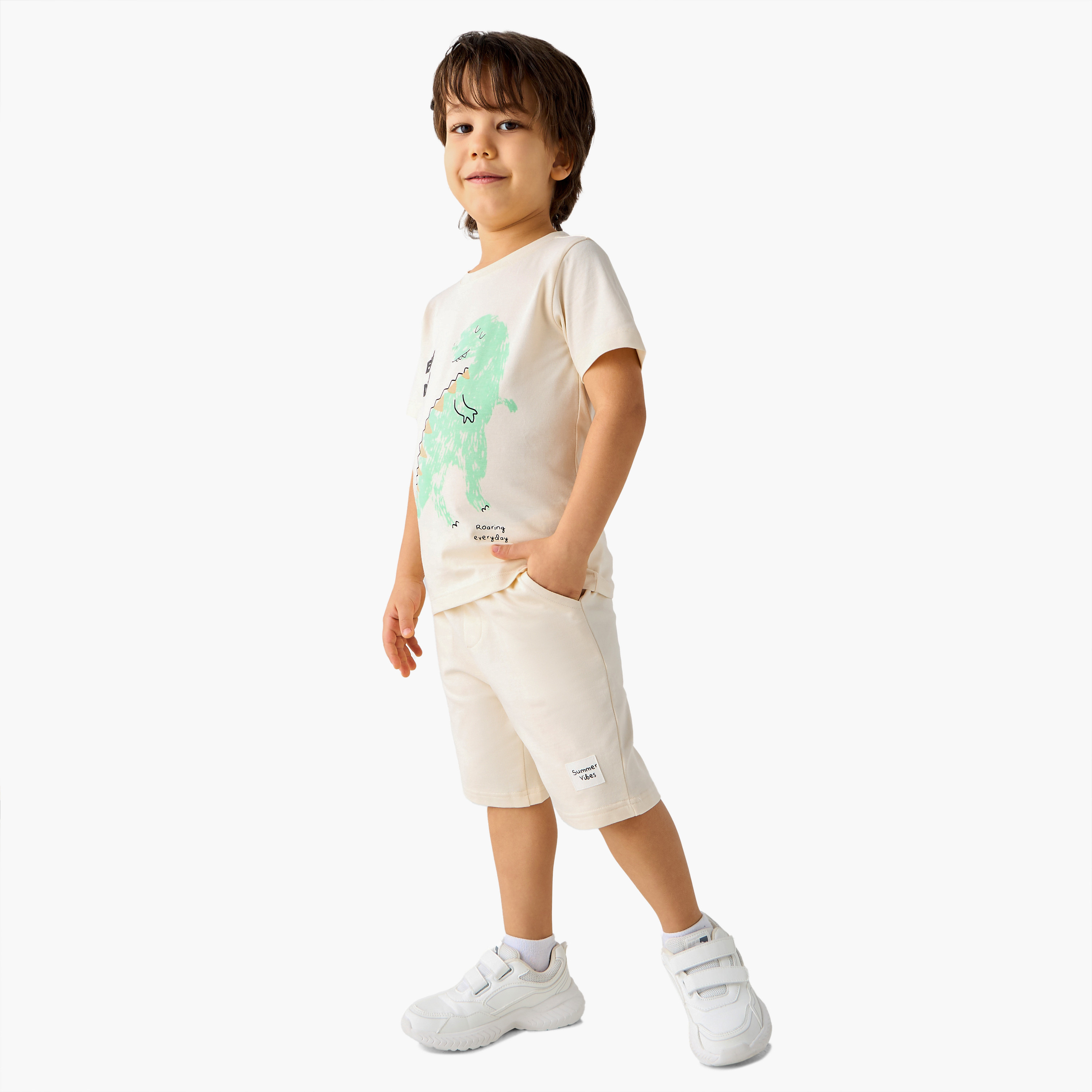 شورت سادة مع رباط إغلاق وجيوب من جونيورز-baby-boys-clothing-bottoms-shorts-image-2