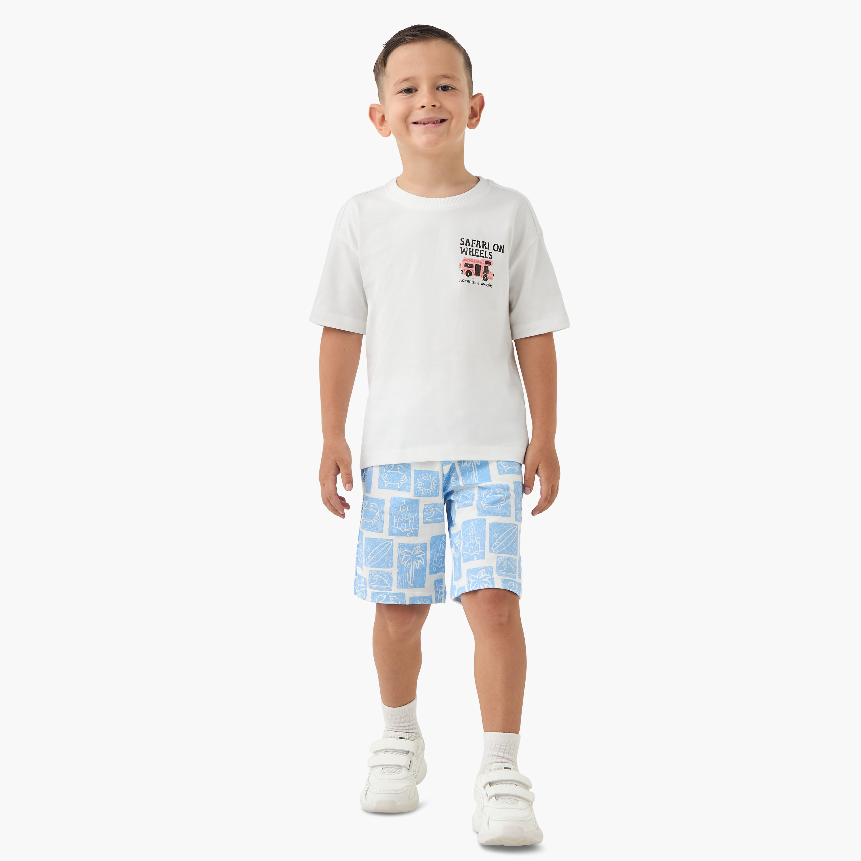 Juniors Printed Shorts with Drawstring Closure-boys-clothing-bottoms-shorts-image-2