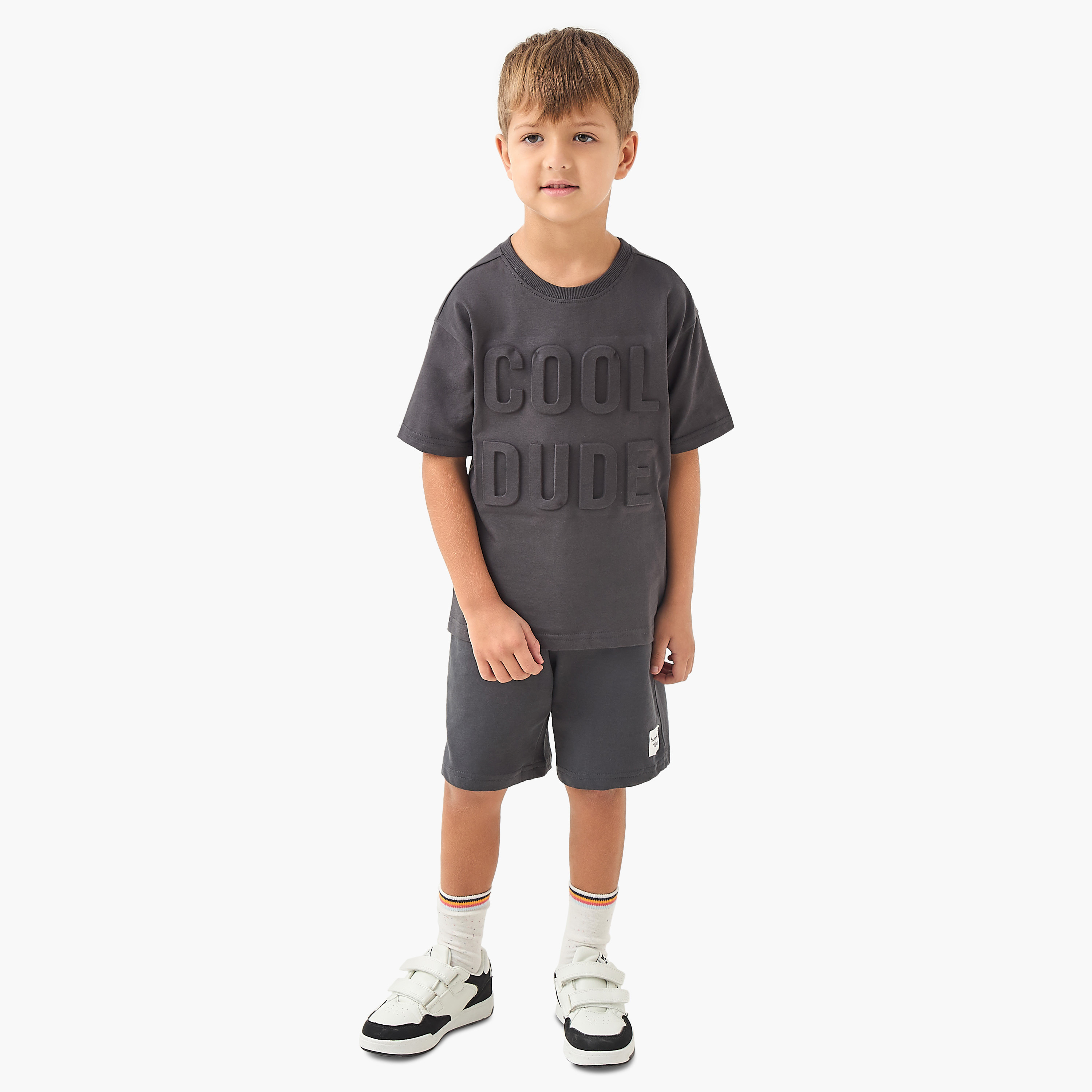 Juniors Solid Shorts with Drawstring Closure and Pockets-baby-boys-clothing-bottoms-shorts-image-2
