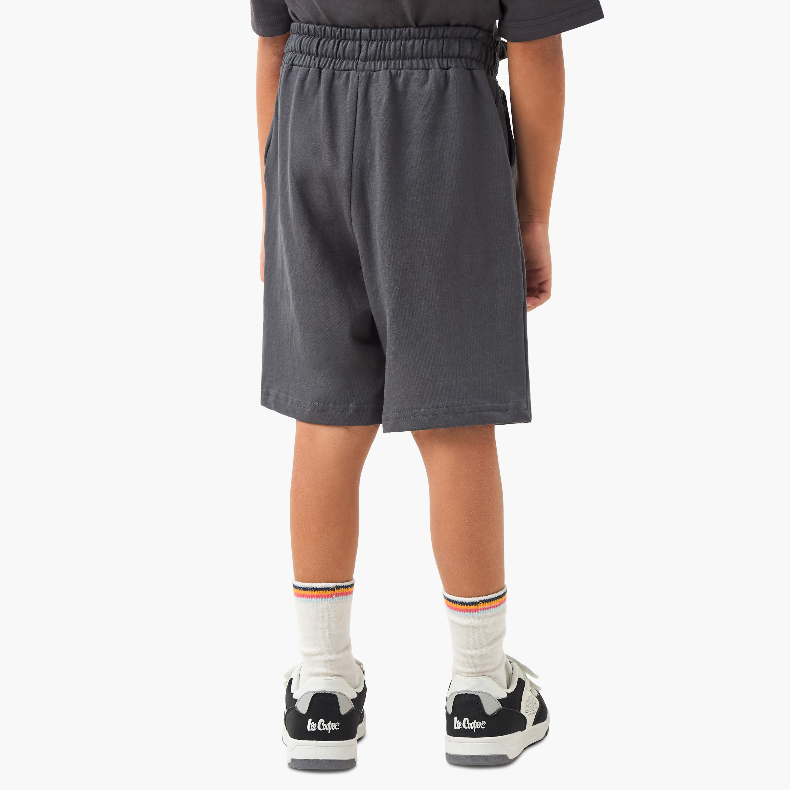 Juniors Solid Shorts with Drawstring Closure and Pockets-baby-boys-clothing-bottoms-shorts-image-3