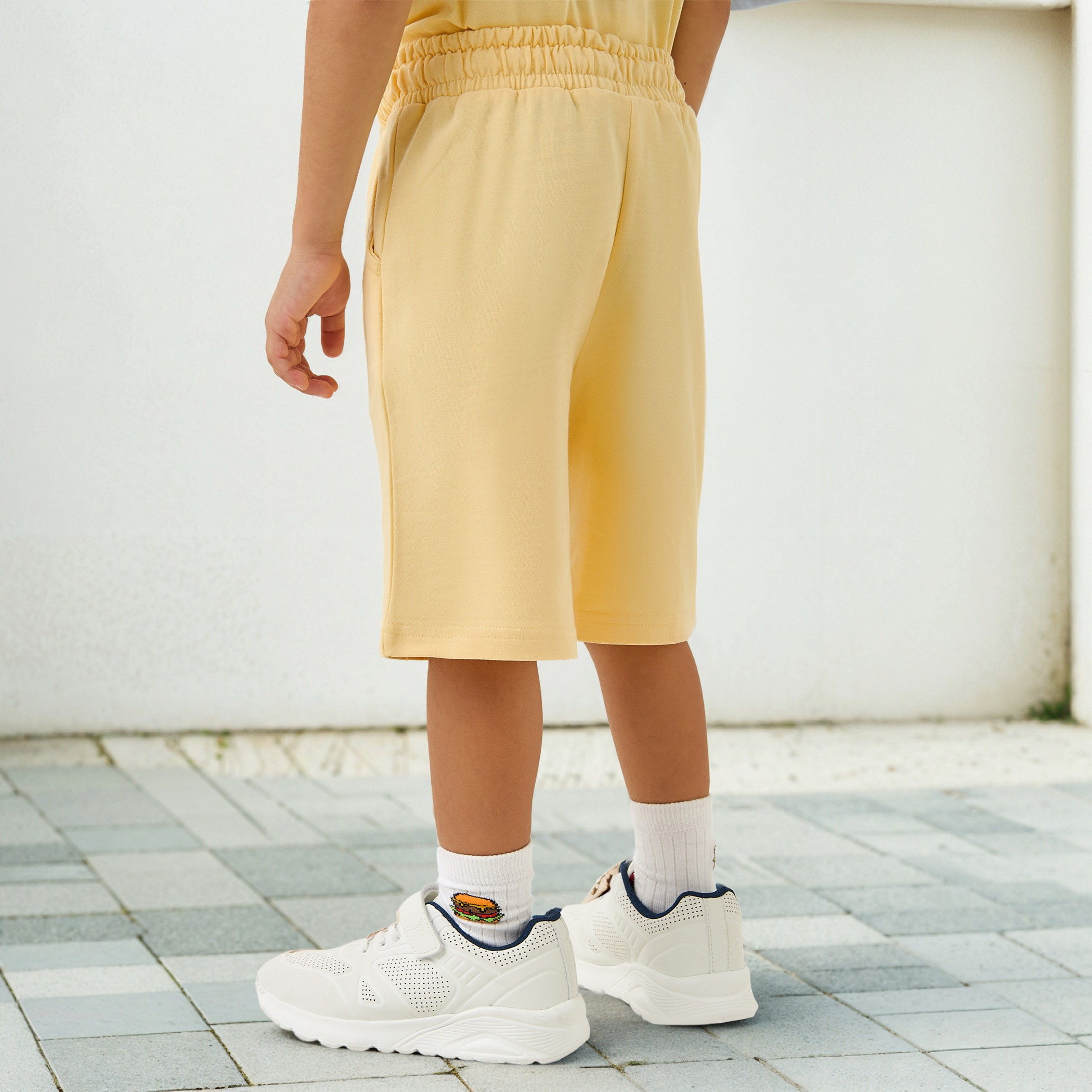 Juniors Solid Shorts with Drawstring Closure and Pockets-boys-clothing-bottoms-shorts-image-3