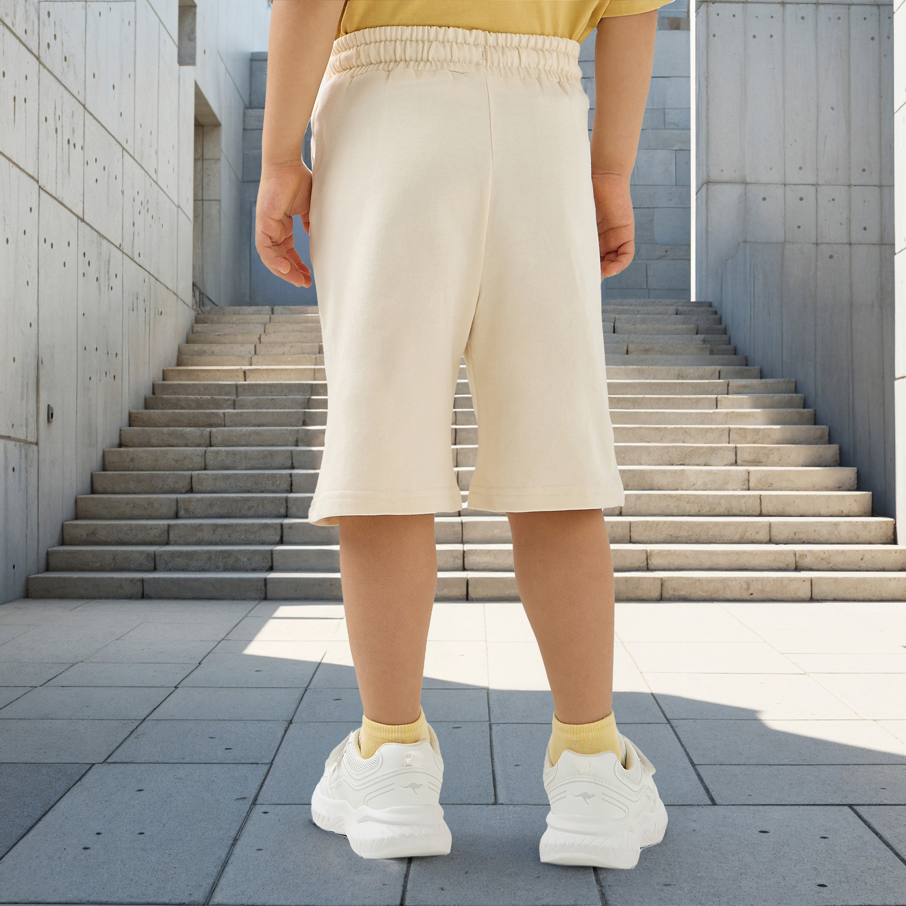 Juniors Slogan Applique Shorts with Drawstring Closure and Pockets-boys-clothing-bottoms-shorts-image-3