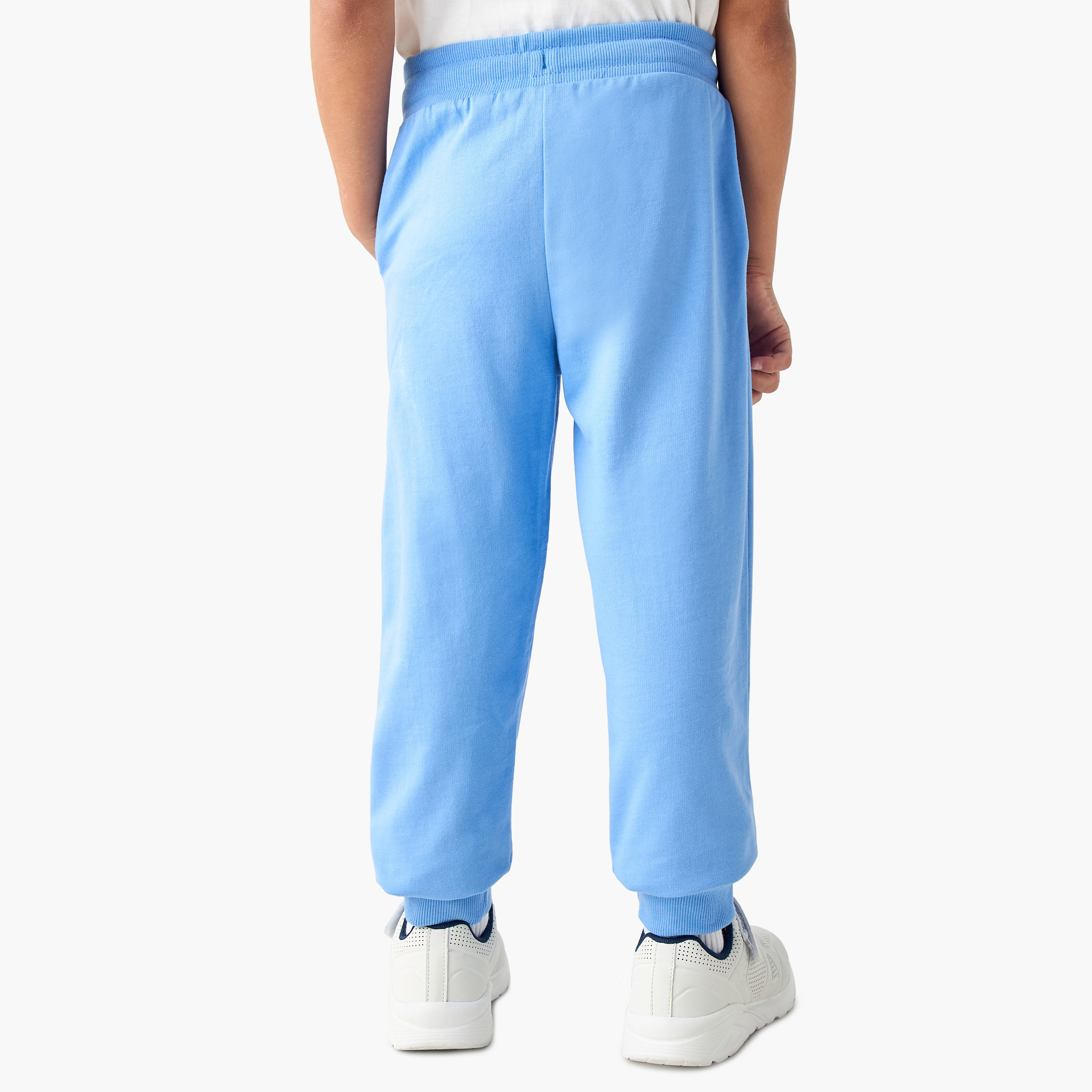 Juniors Slogan Print Jog Pants with Pockets and Elasticated Drawstring Closure-boys-clothing-bottoms-joggersandtrackpants-image-3