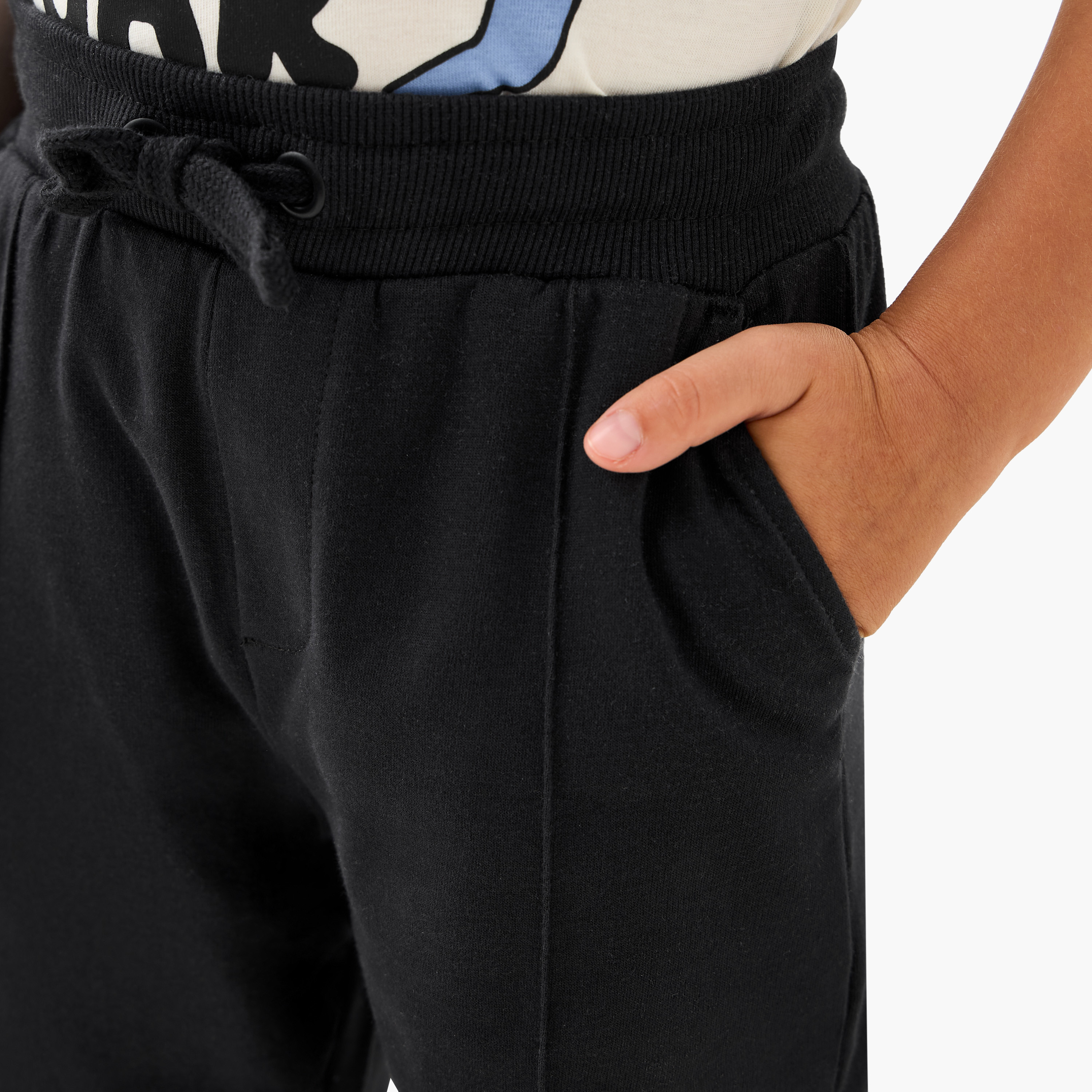 Juniors Panelled Joggers with Drawstring Closure-boys-clothing-bottoms-joggersandtrackpants-image-4