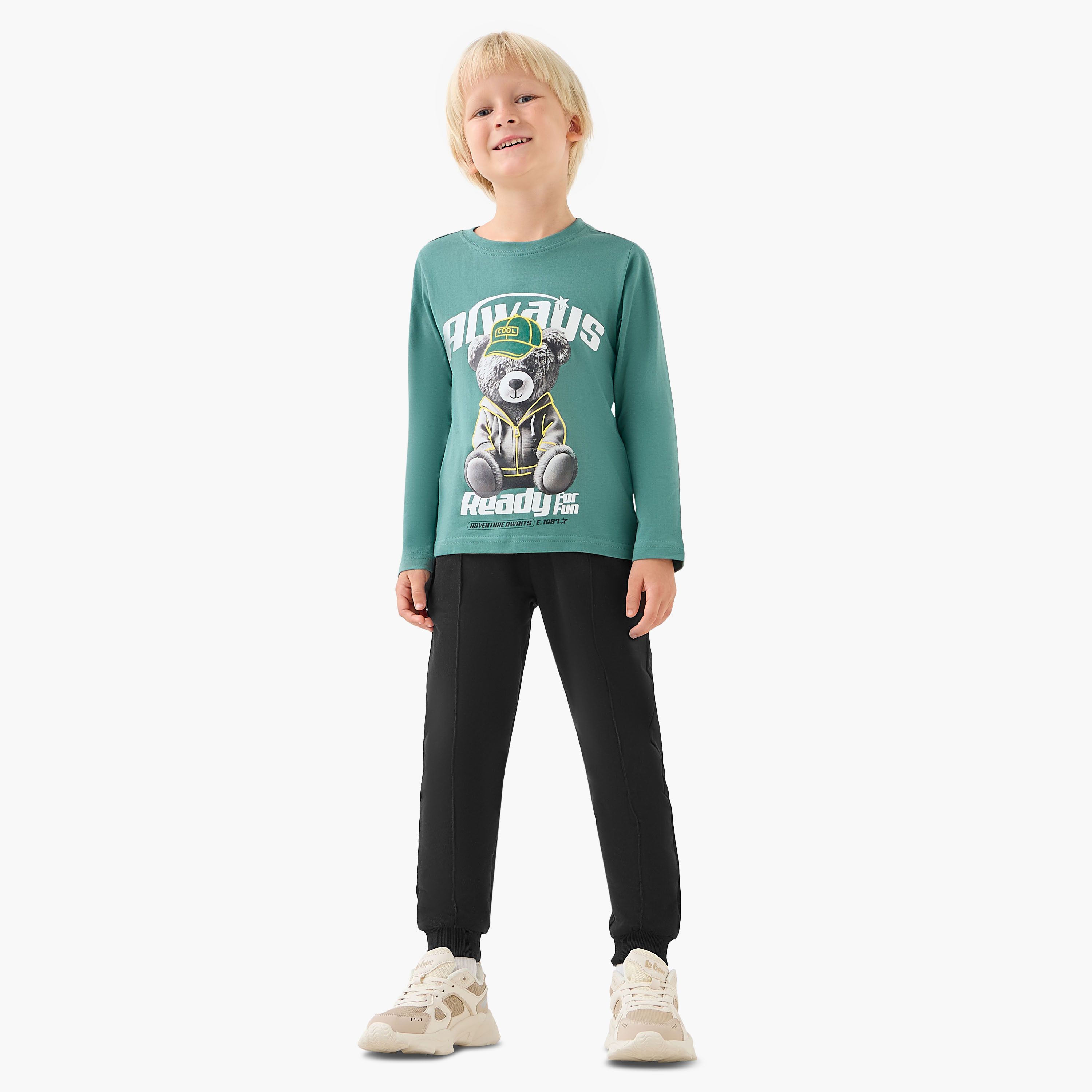 Juniors Panelled Joggers with Drawstring Closure-boys-clothing-bottoms-joggersandtrackpants-image-2