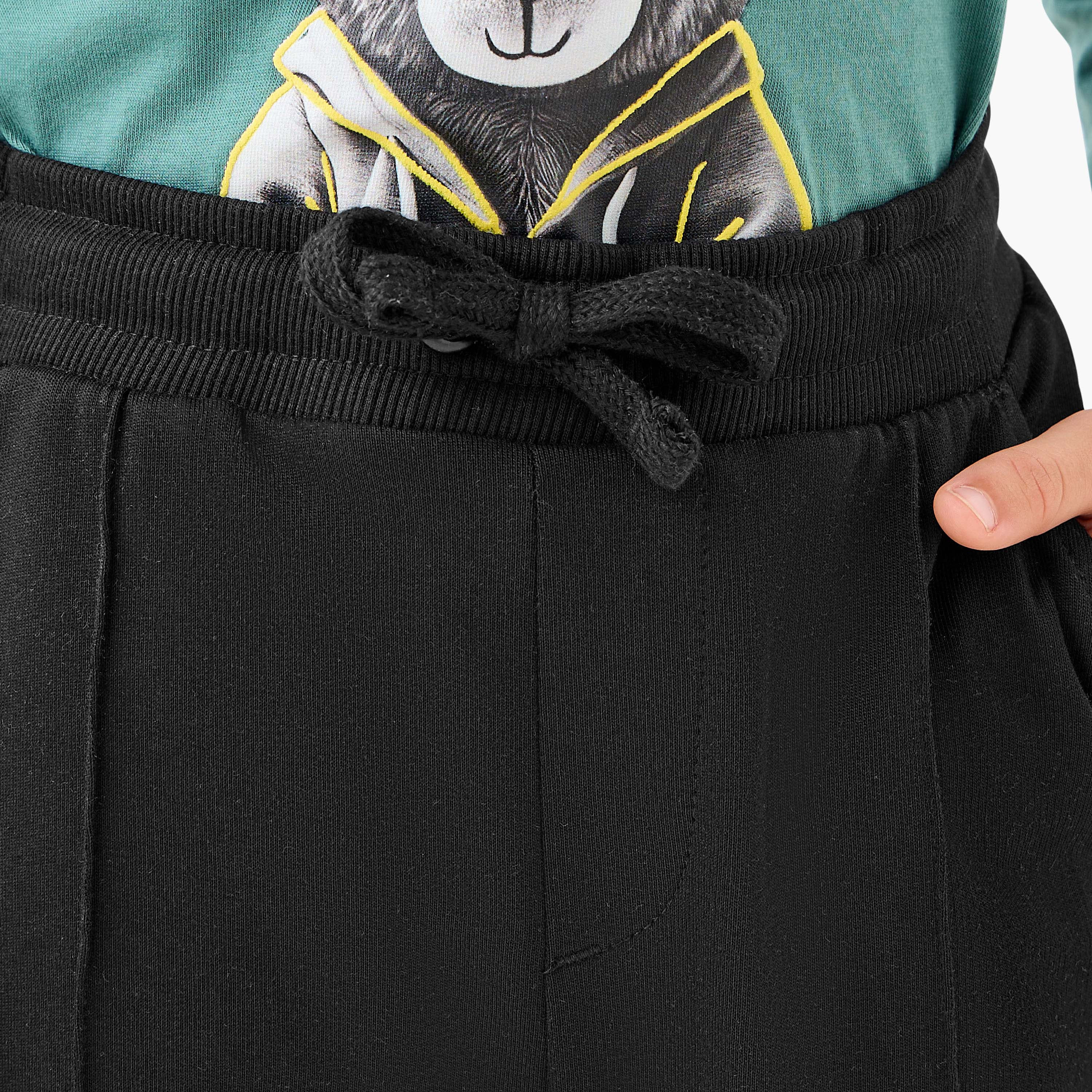 Juniors Panelled Joggers with Drawstring Closure-boys-clothing-bottoms-joggersandtrackpants-image-3