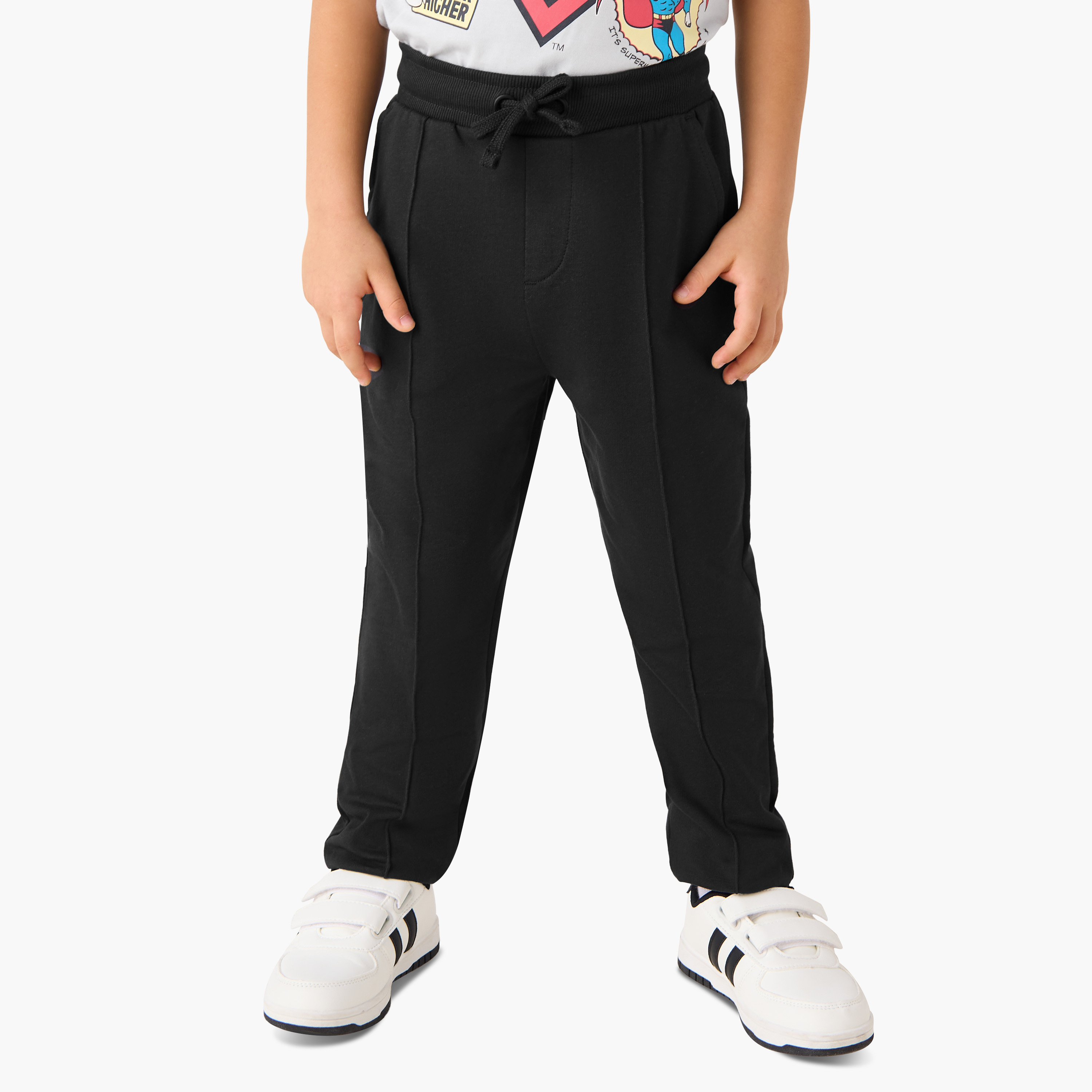 بنطلون رياضي بألواح مع رباط إغلاق من جونيورز-boys-clothing-bottoms-joggersandtrackpants-image-5