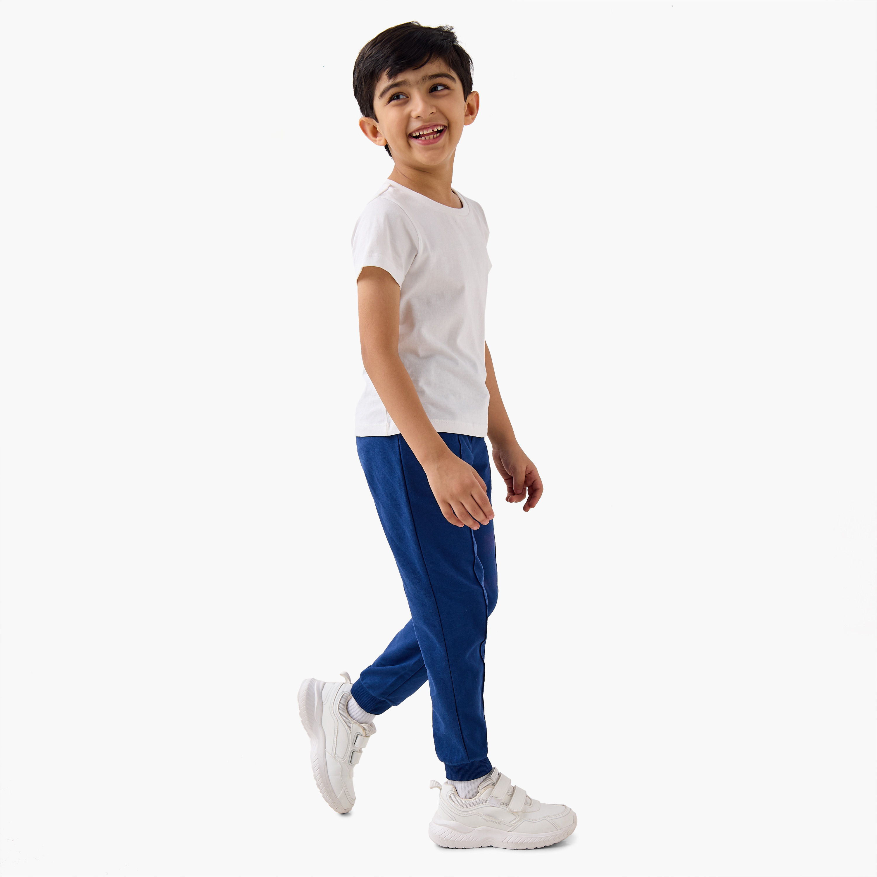 Juniors Panelled Joggers with Drawstring Closure-boys-clothing-bottoms-joggersandtrackpants-image-2