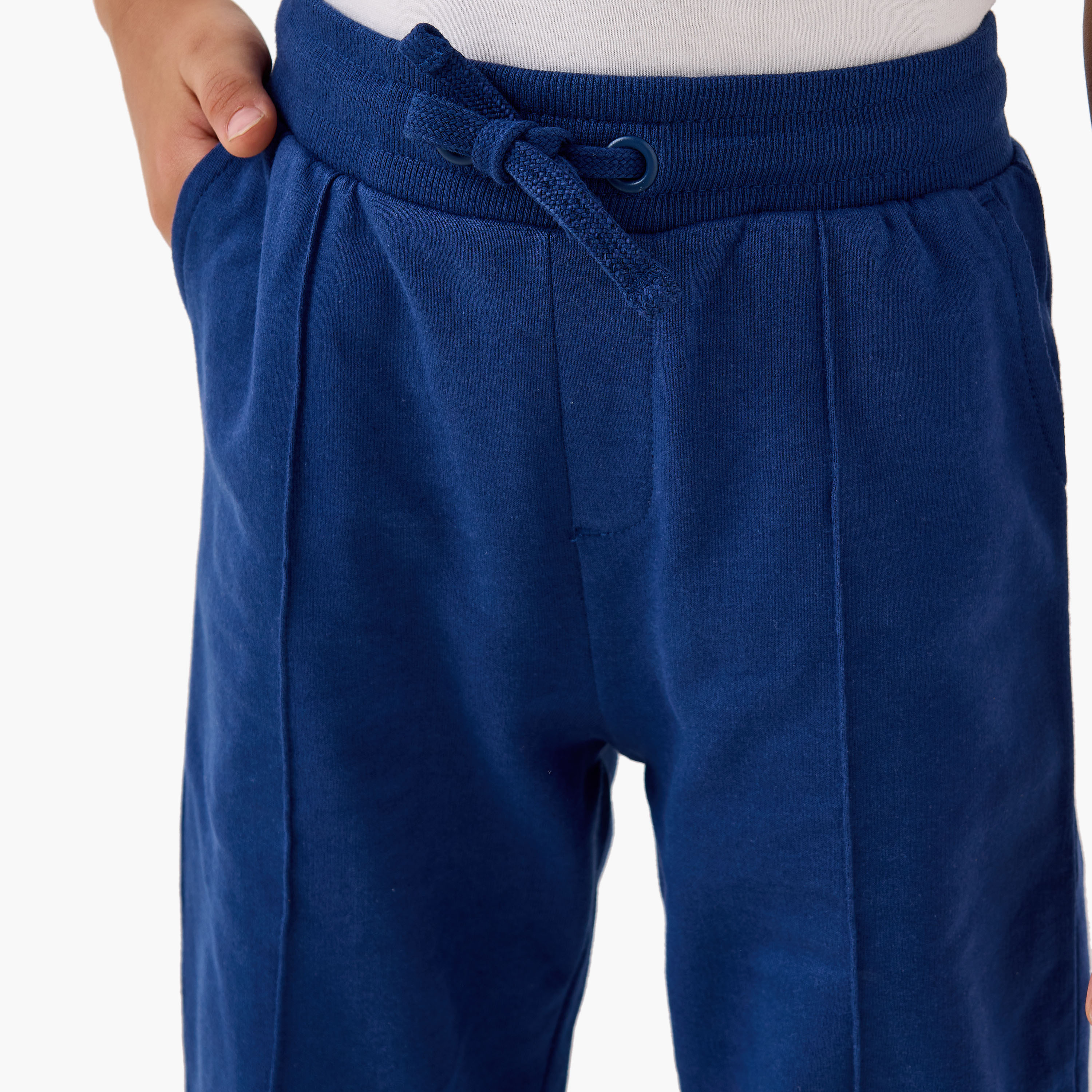 Juniors Panelled Joggers with Drawstring Closure-boys-clothing-bottoms-joggersandtrackpants-image-4