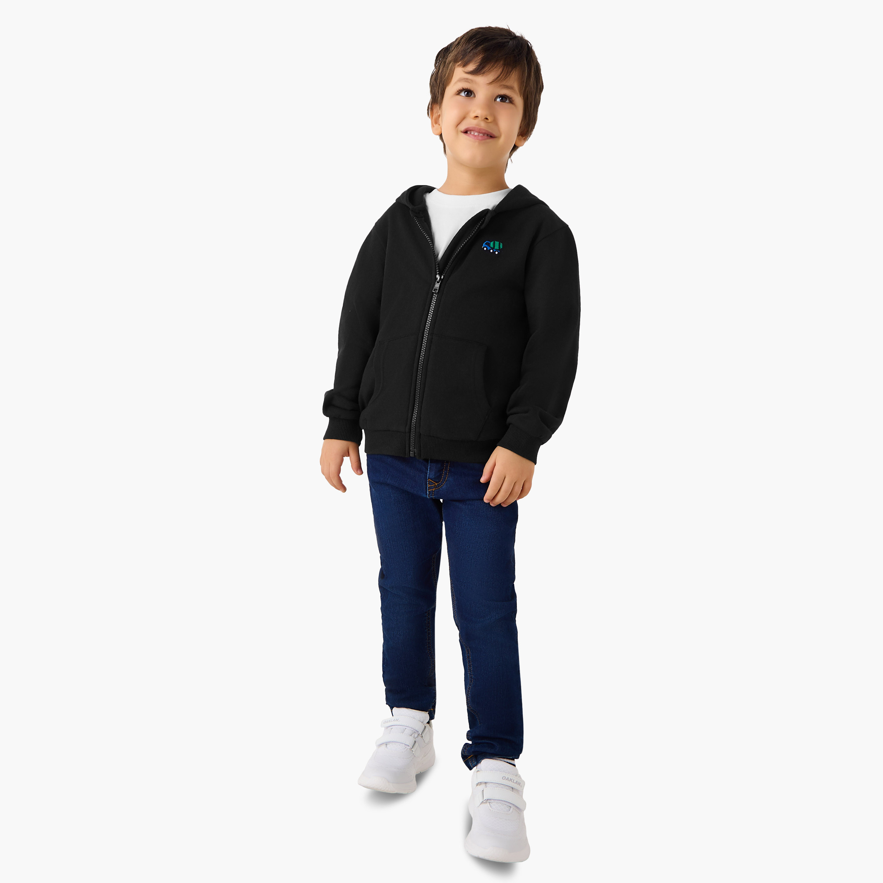 Juniors Truck Embroidered Pullover with Hood and Long Sleeves-baby-boys-clothing-jacketsandblazers-image-2