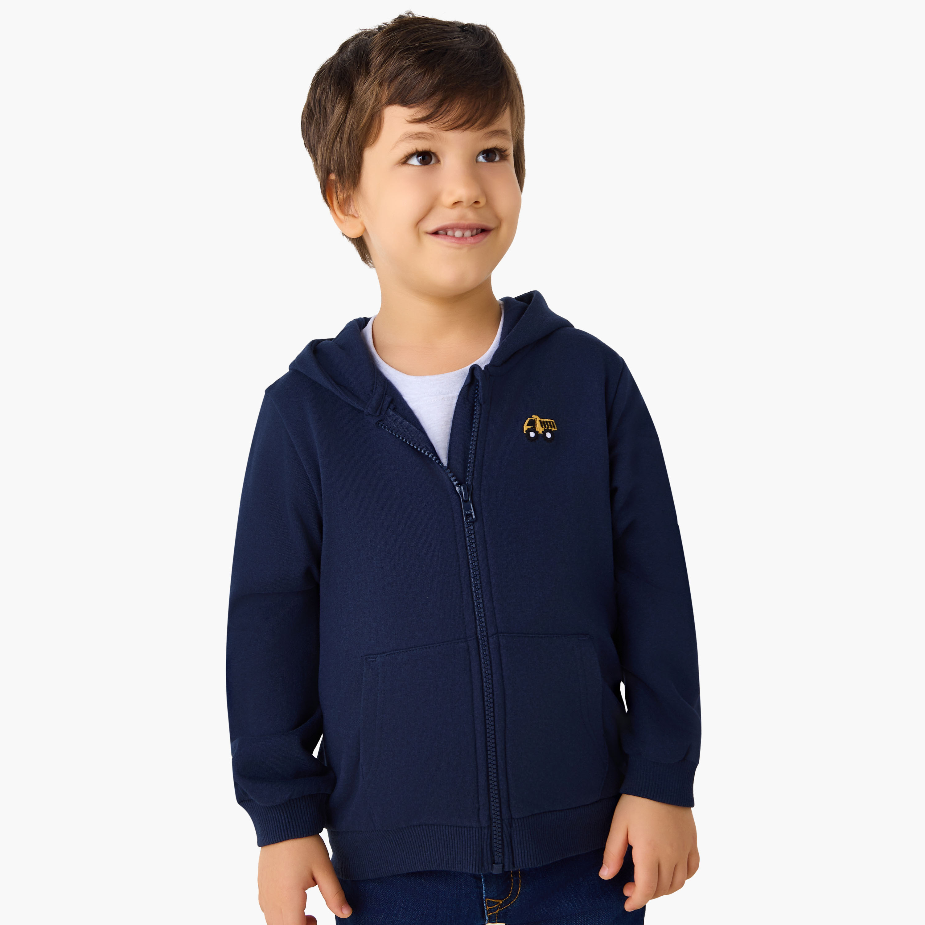 Juniors Truck Embroidered Pullover with Hood and Long Sleeves-baby-boys-clothing-jacketsandblazers-image-1