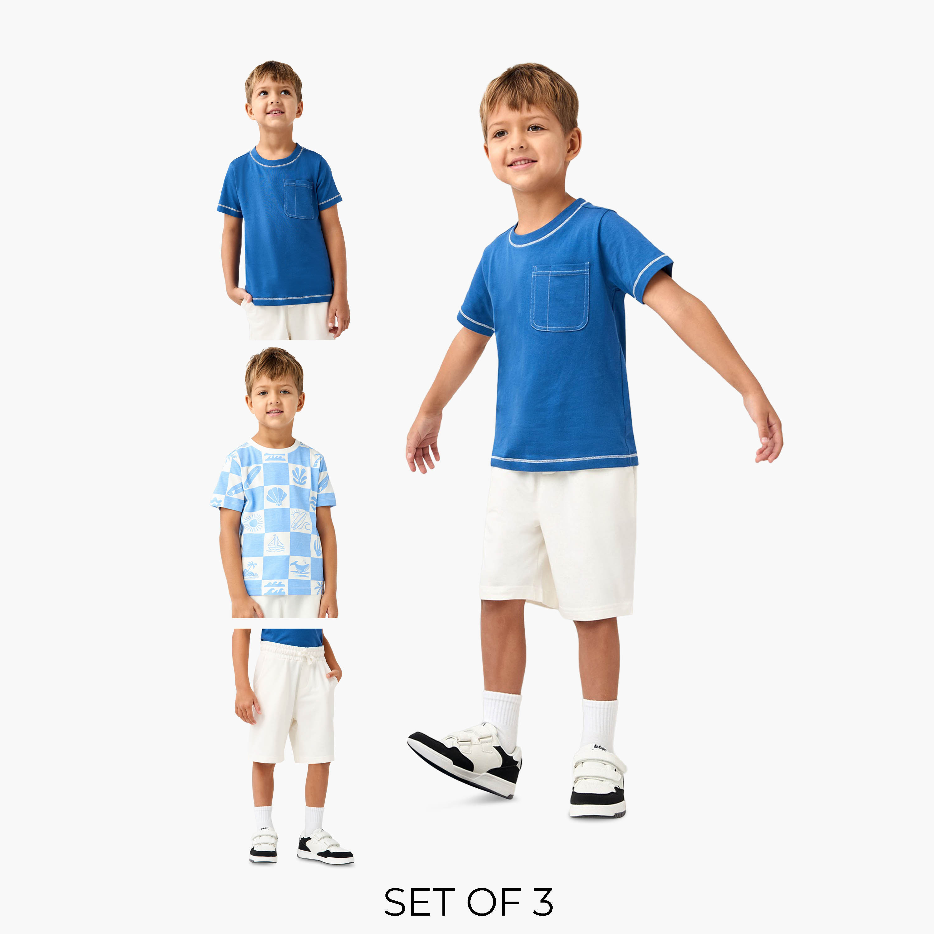 Juniors 3-Piece T-shirt and Shorts Set-boys-clothing-setsandcoords-image-1