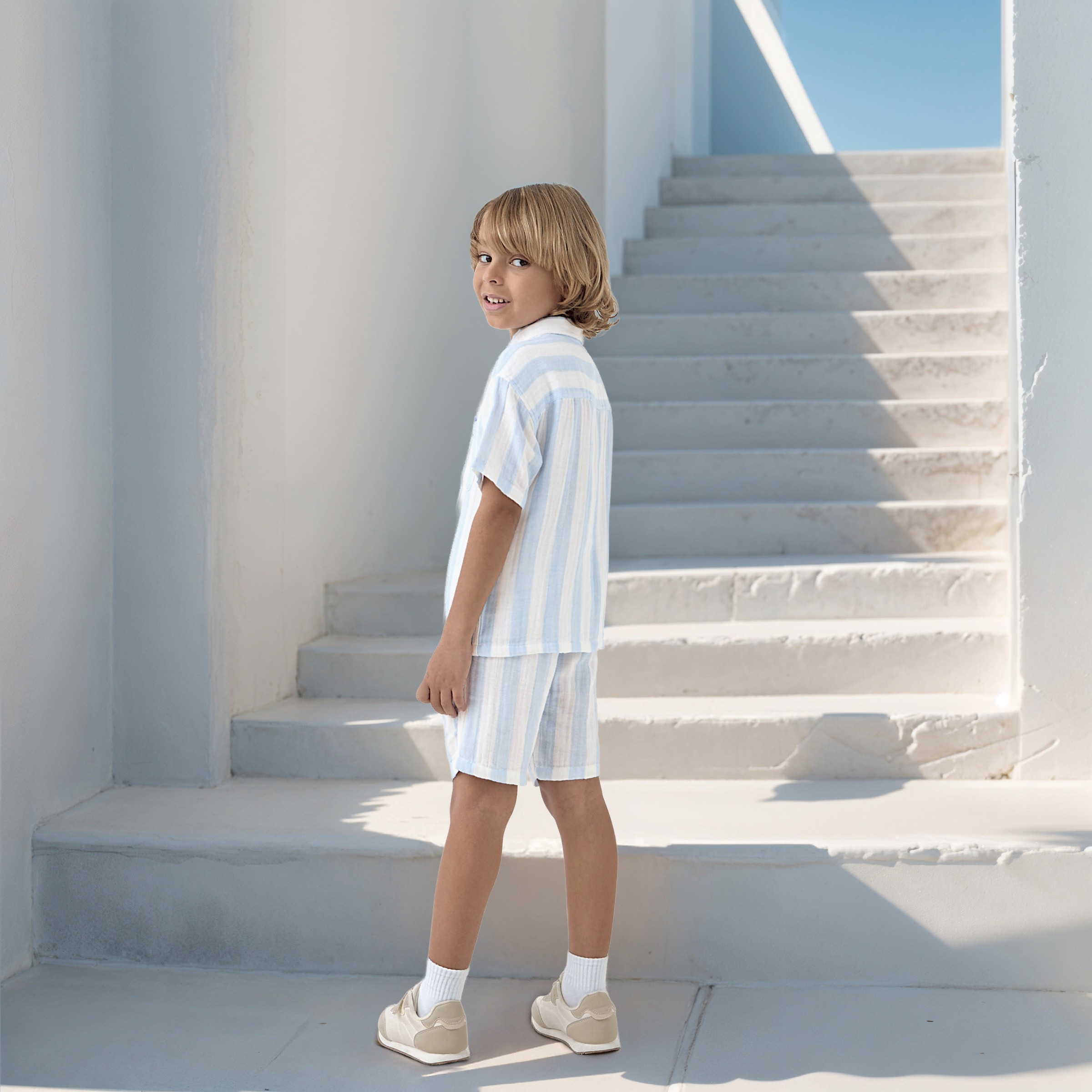 Juniors Striped Shirt and Shorts Set-boys-clothing-setsandcoords-image-4
