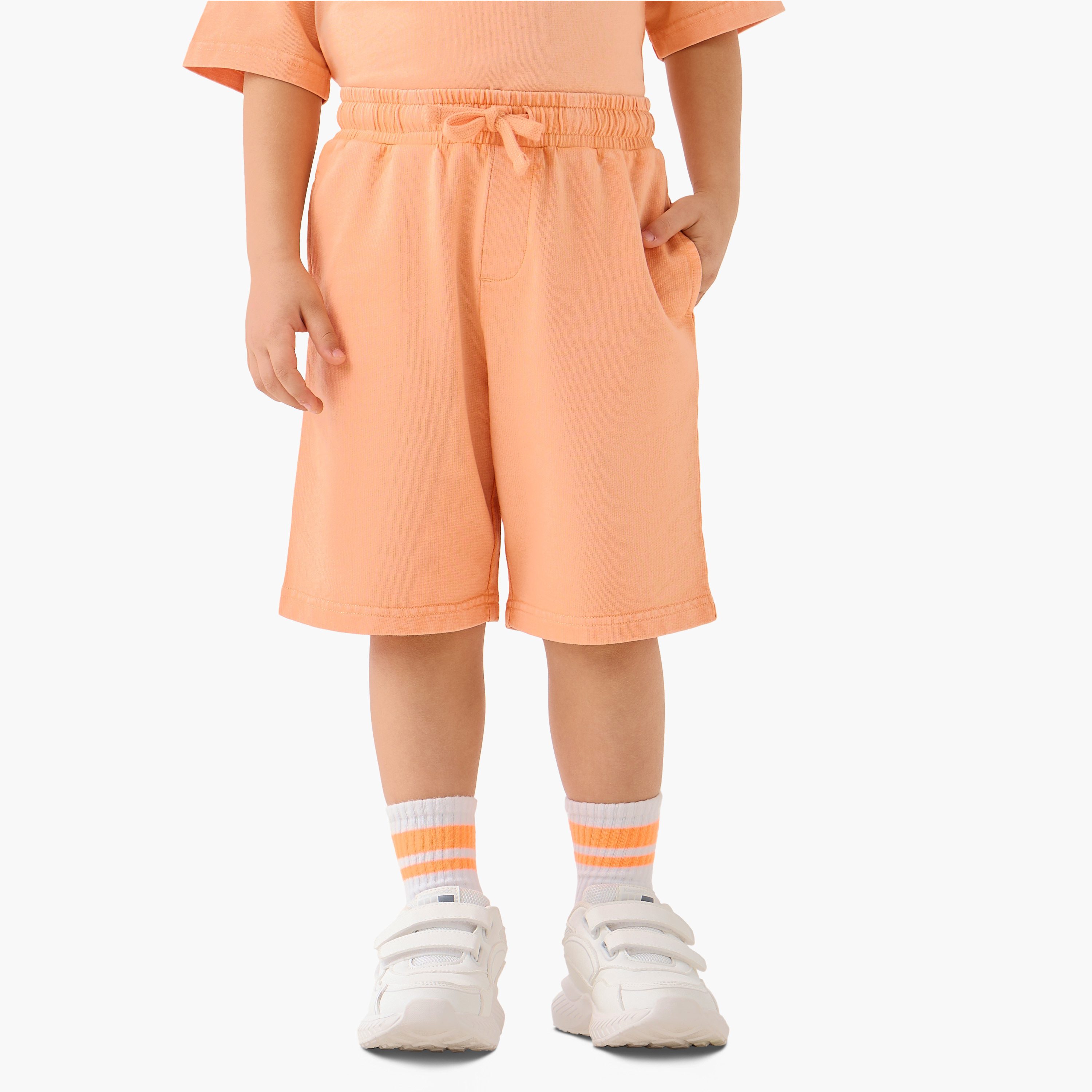 Juniors Slogan Print Crew Neck T-shirt and Shorts Set-boys-clothing-setsandcoords-image-5