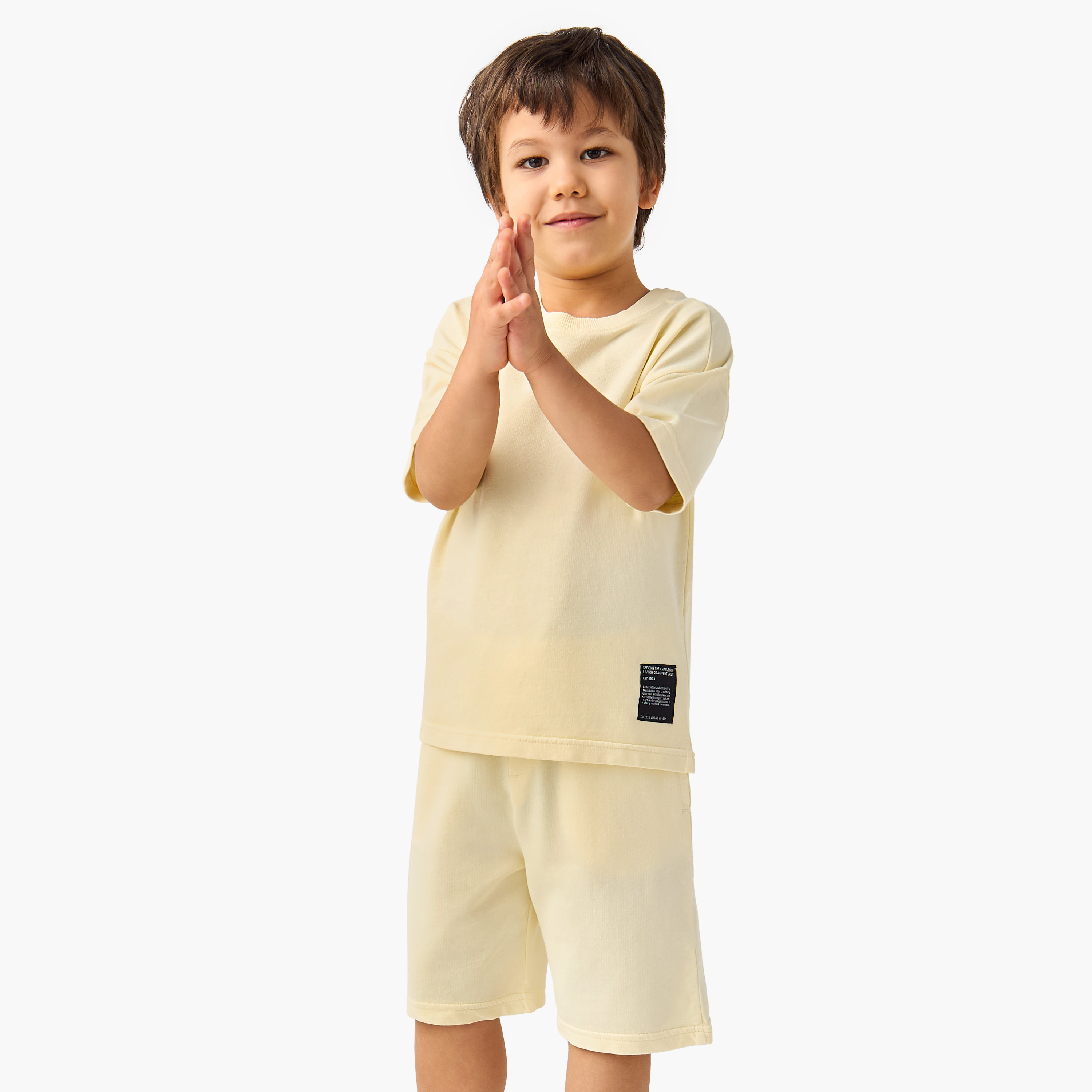 طقم شورت وتيشيرت سادة من جونيورز-boys-clothing-setsandcoords-image-1