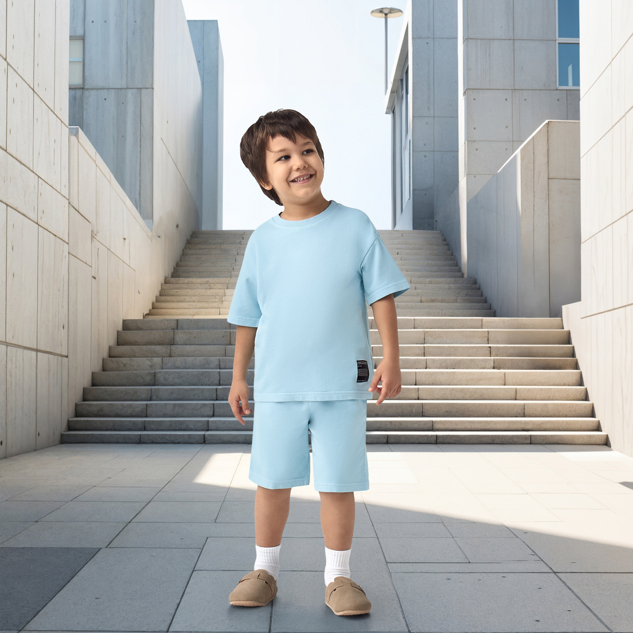 Juniors Solid T-shirt and Shorts Set-boys-clothing-setsandcoords-image-2