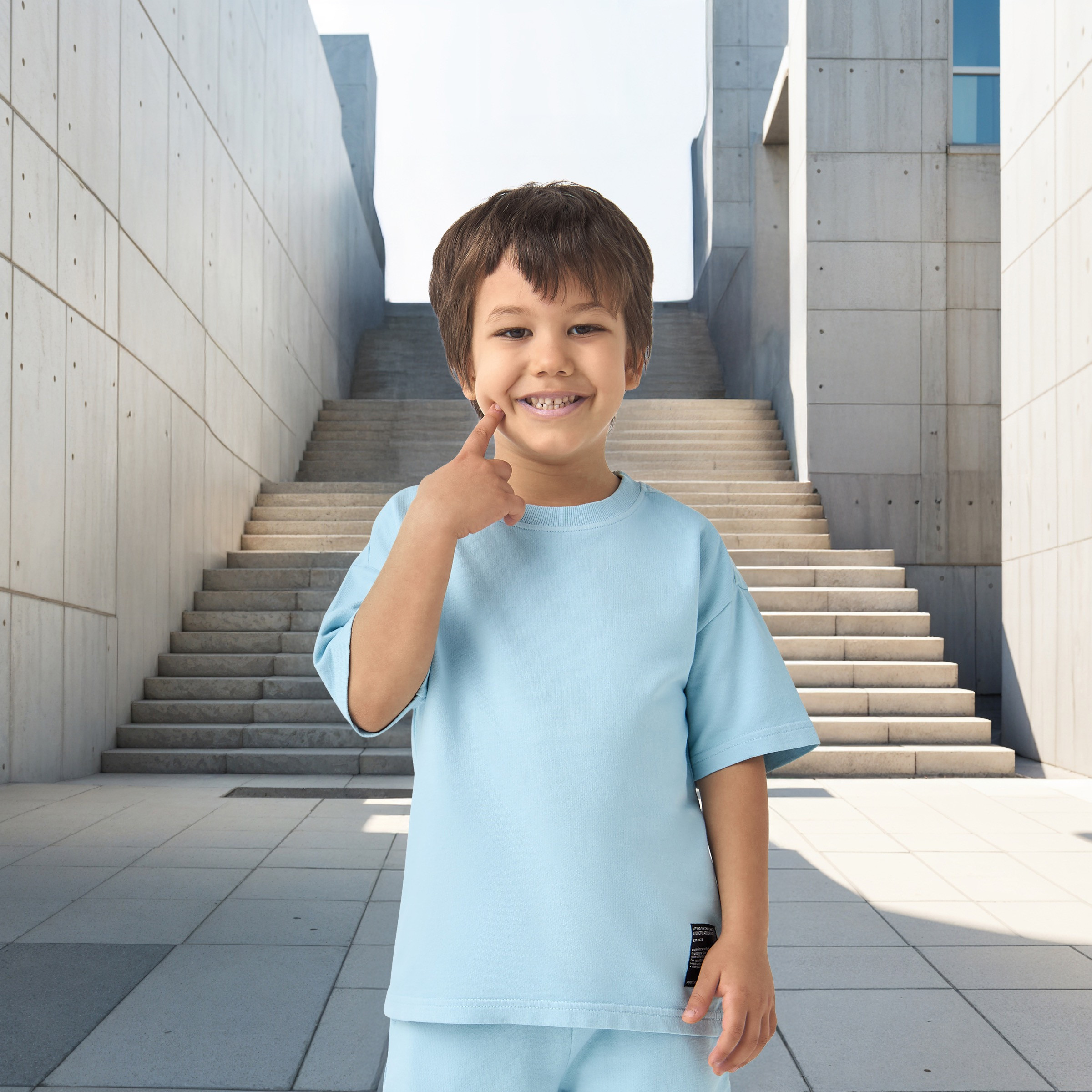 Juniors Solid T-shirt and Shorts Set-boys-clothing-setsandcoords-image-3
