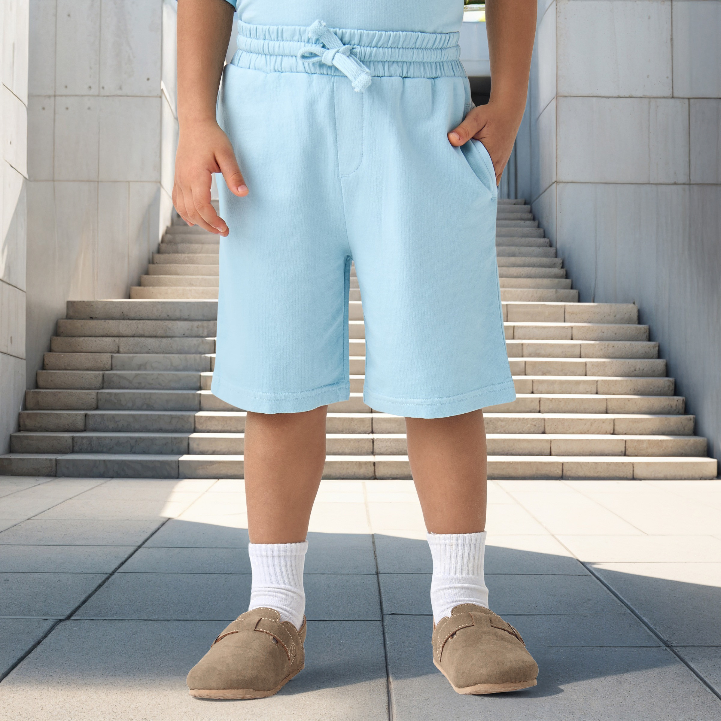 Juniors Solid T-shirt and Shorts Set-boys-clothing-setsandcoords-image-5