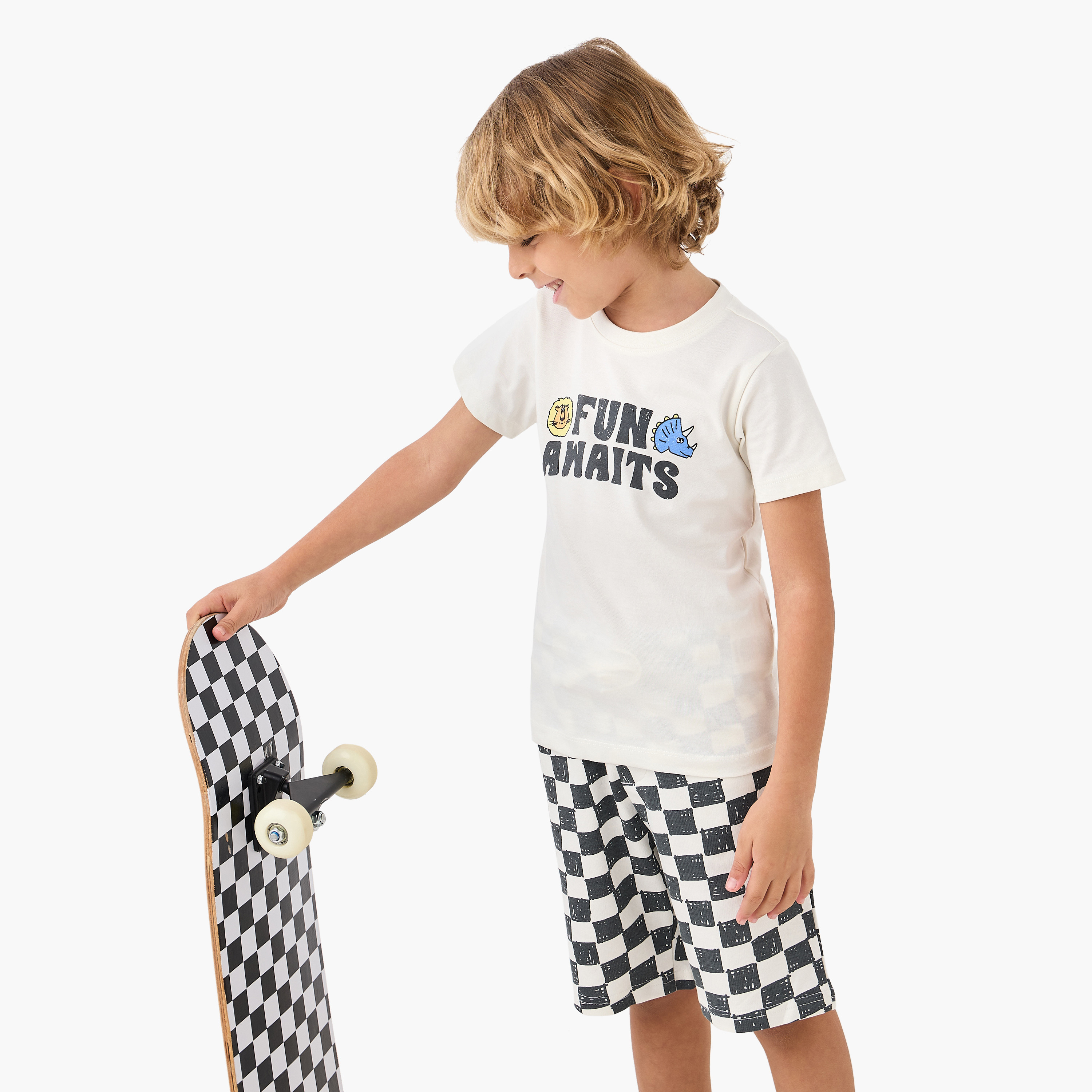 Juniors 3-Piece Printed T-shirt and Shorts Set-boys-clothing-setsandcoords-image-2