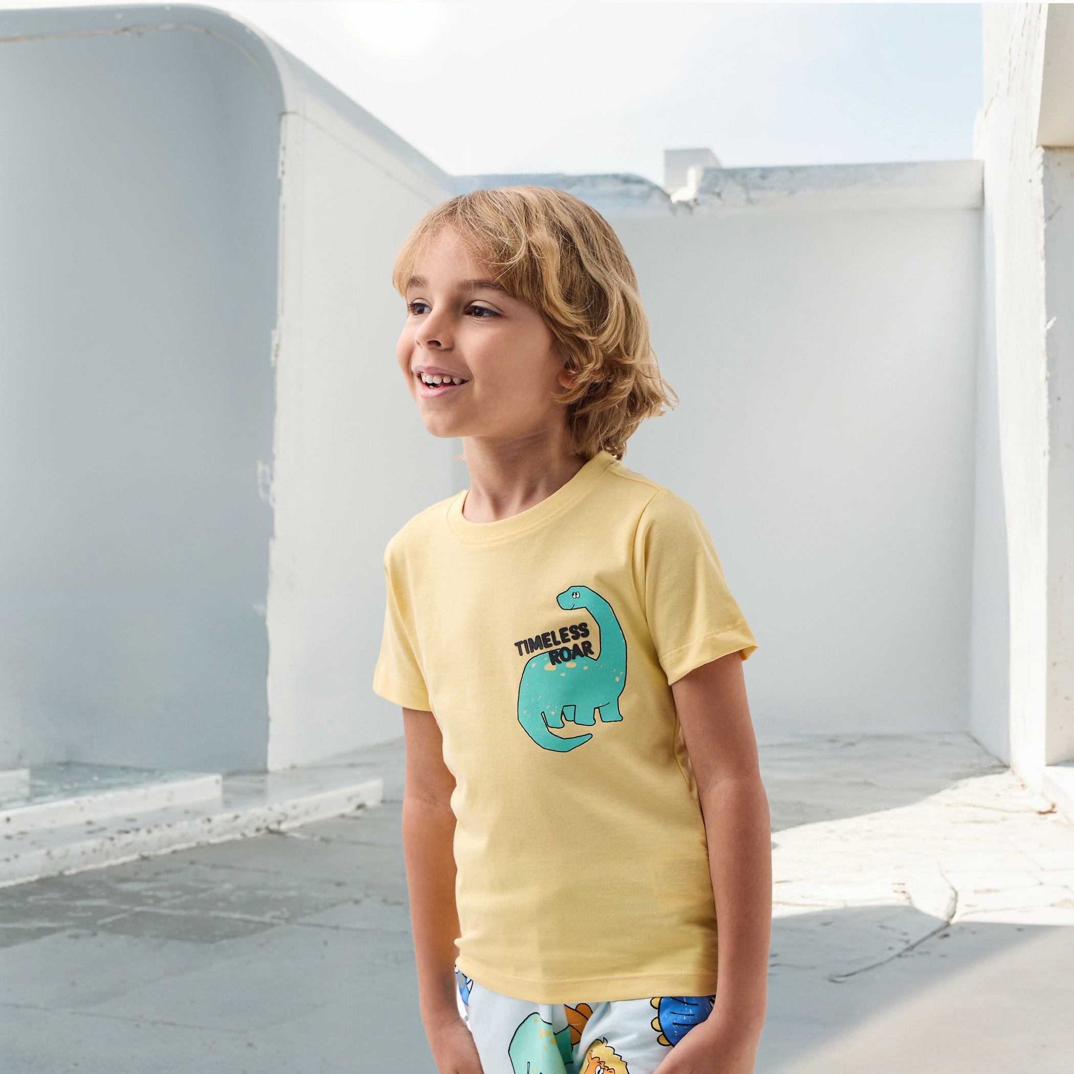 طقم شورت وتيشيرت بطبعات حيوانات 3 قطع من جونيورز-boys-clothing-setsandcoords-image-7