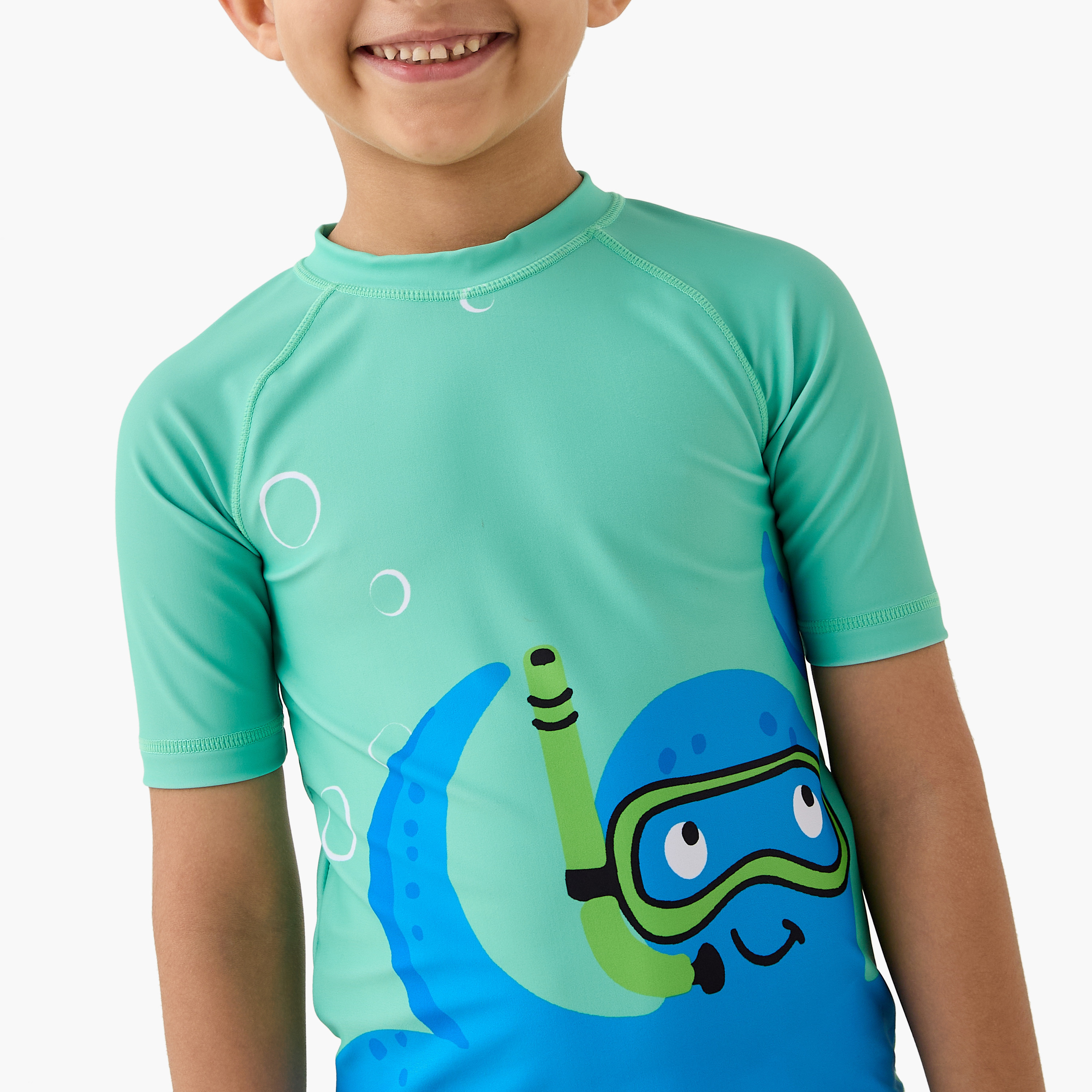 Juniors Graphic Print Swim T-shirt and Shorts Set-boys-clothing-swimwear-image-5