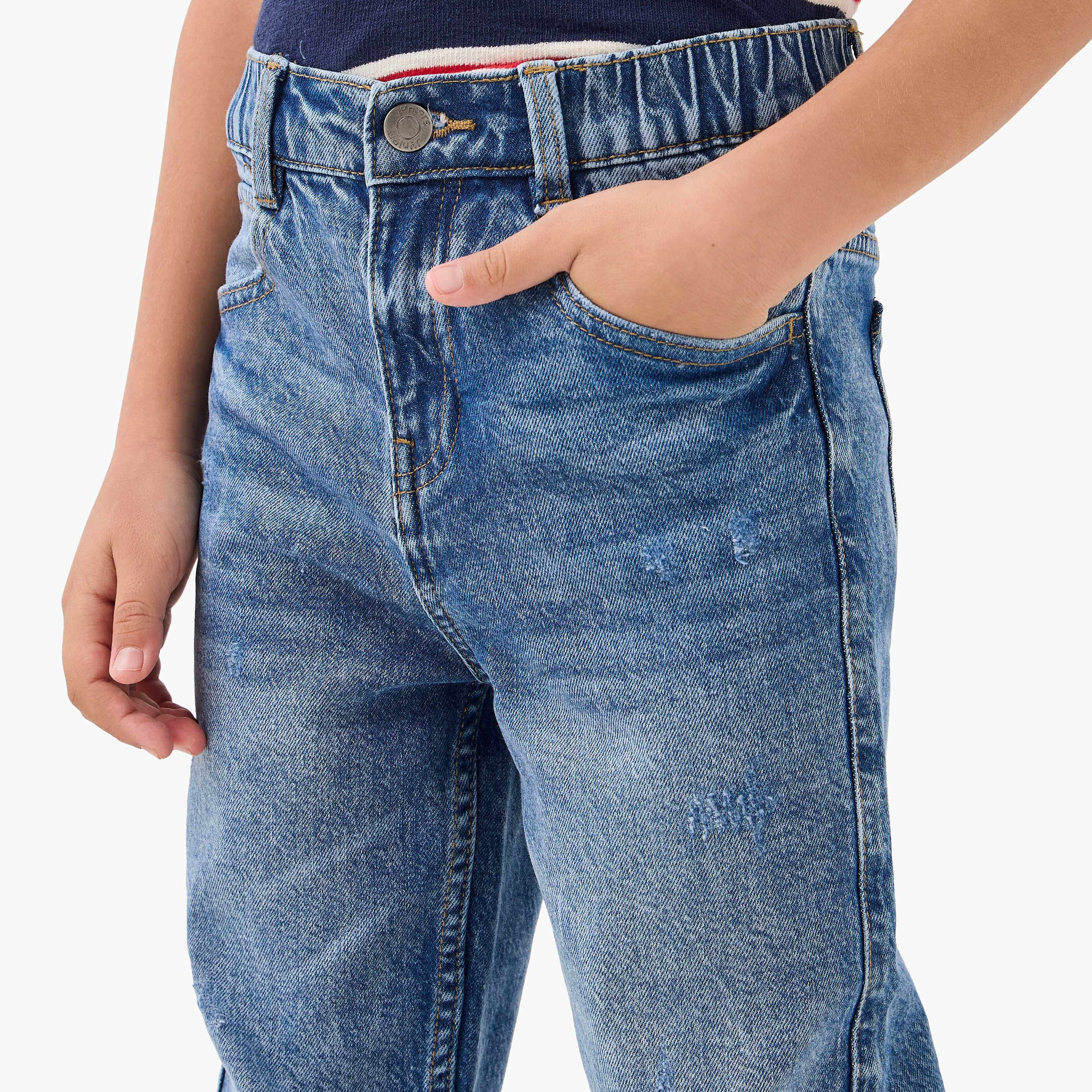 Juniors Solid Jeans with Pockets-baby-boys-clothing-bottoms-jeans-image-4