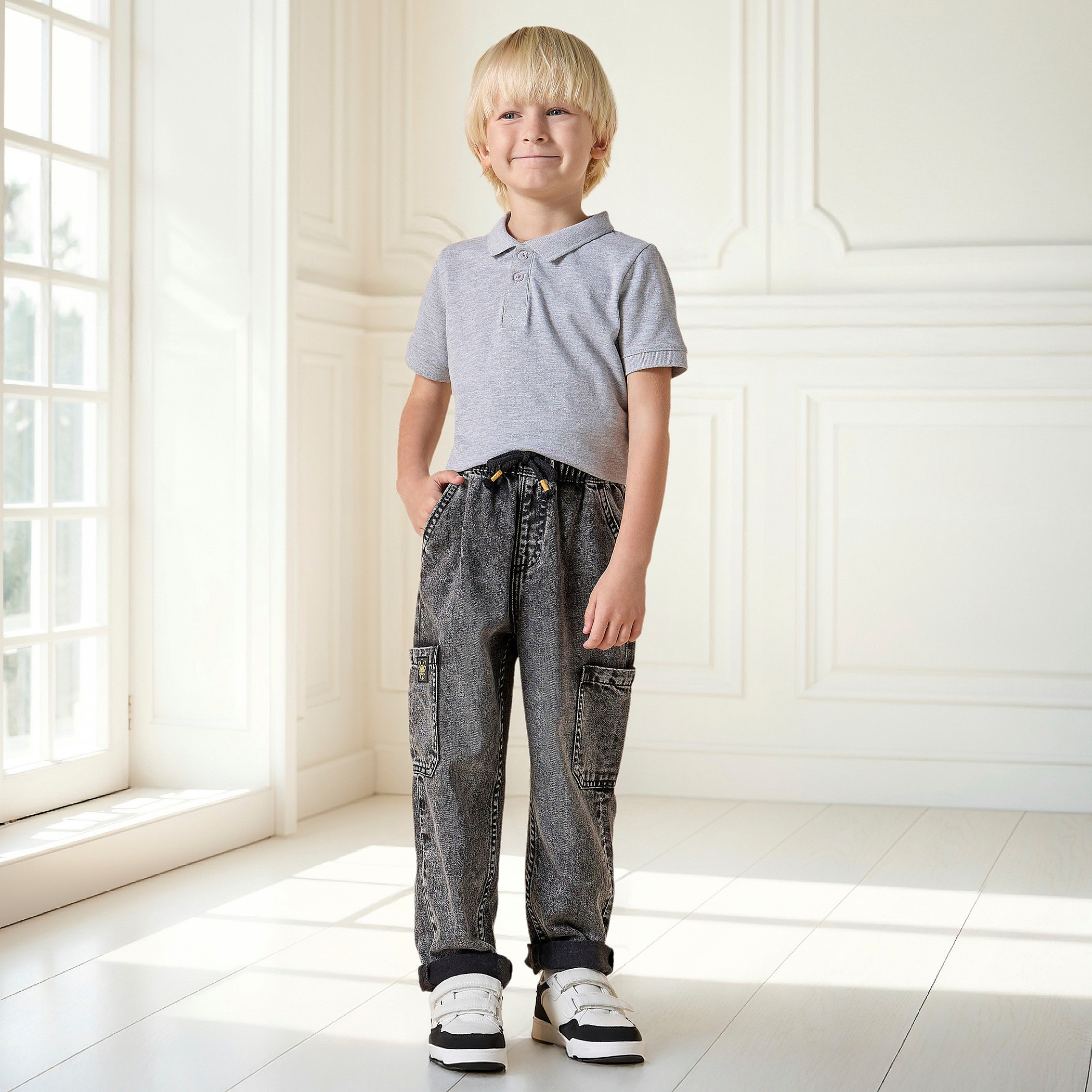 بنطلون جينز سهل الارتداء للأولاد من جونيورز-boys-clothing-bottoms-jeans-image-2