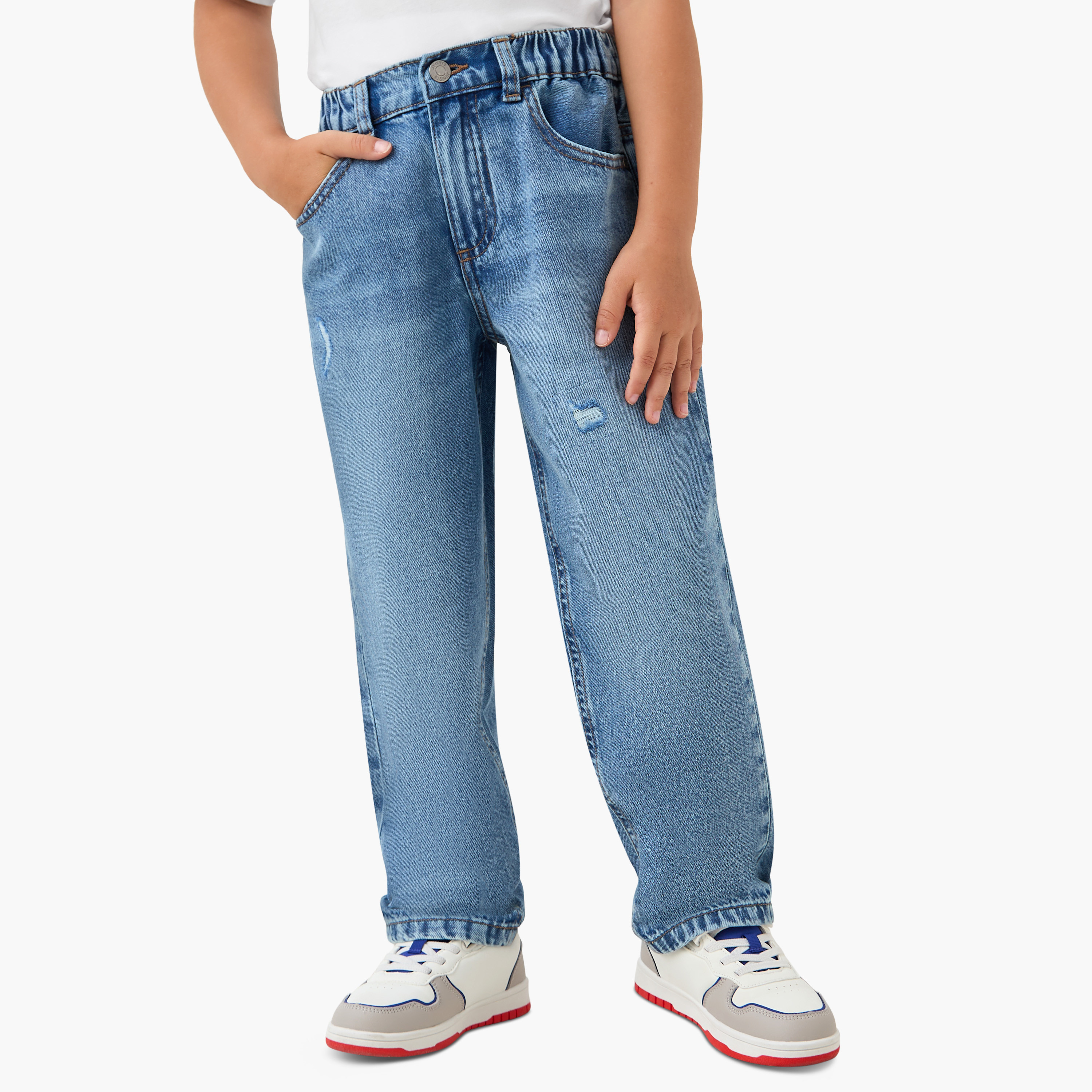 بنطلون جينز للأولاد بجيوب من جونيورز-boys-clothing-bottoms-jeans-image-1