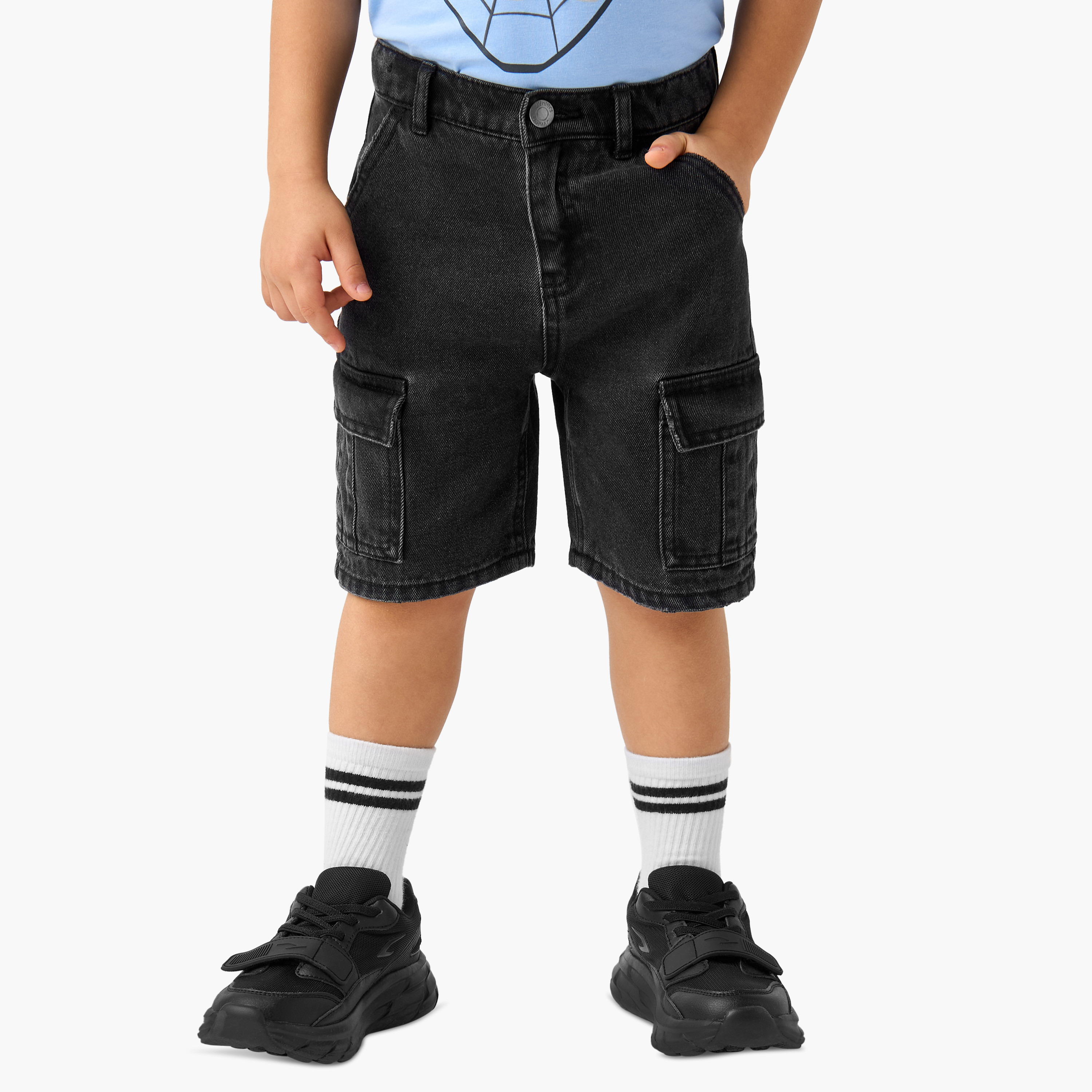 Juniors Boys Denim Shorts-baby-boys-clothing-bottoms-shorts-image-1