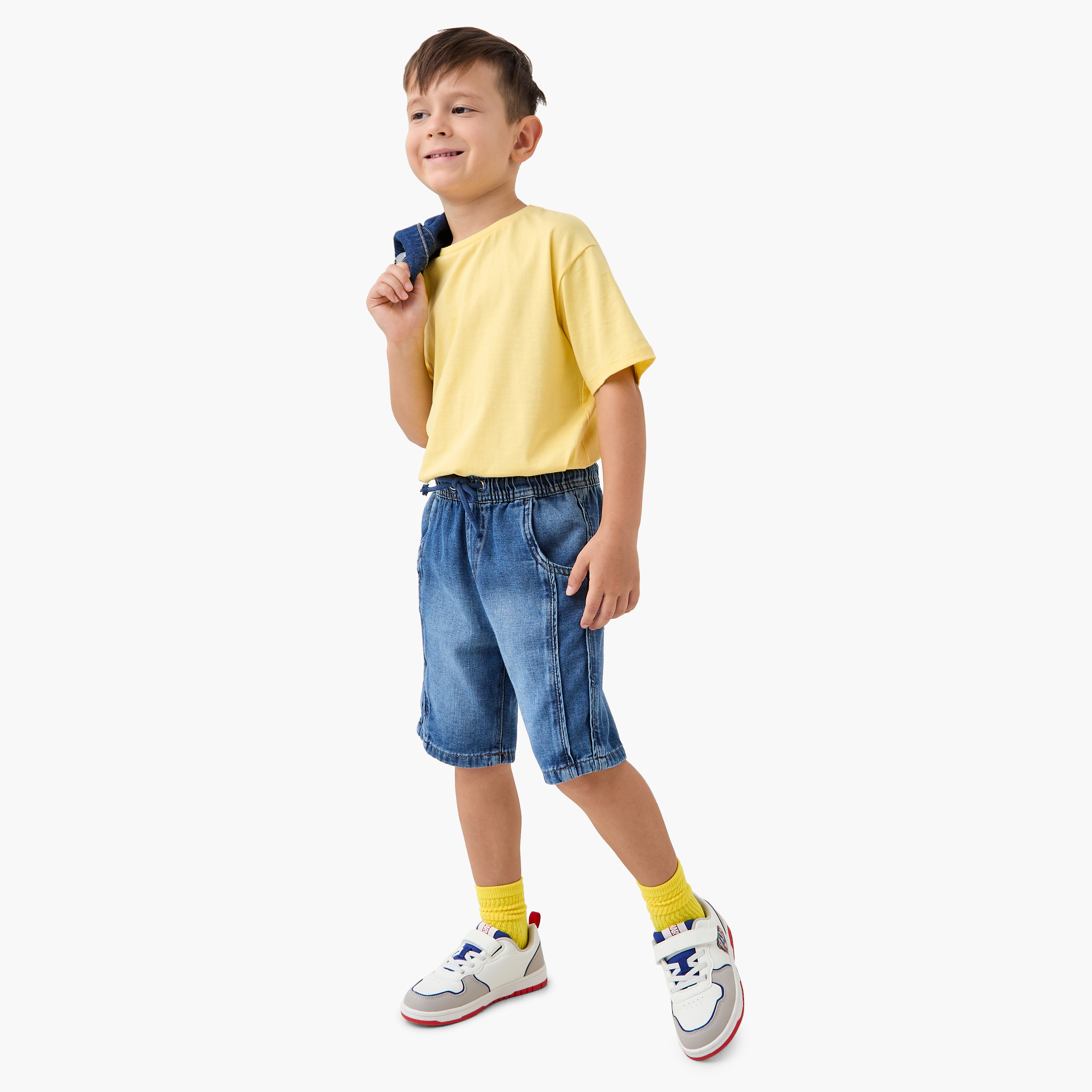 شورت دنيم برباط إغلاق وجيوب من جونيورز-baby-boys-clothing-bottoms-shorts-image-2