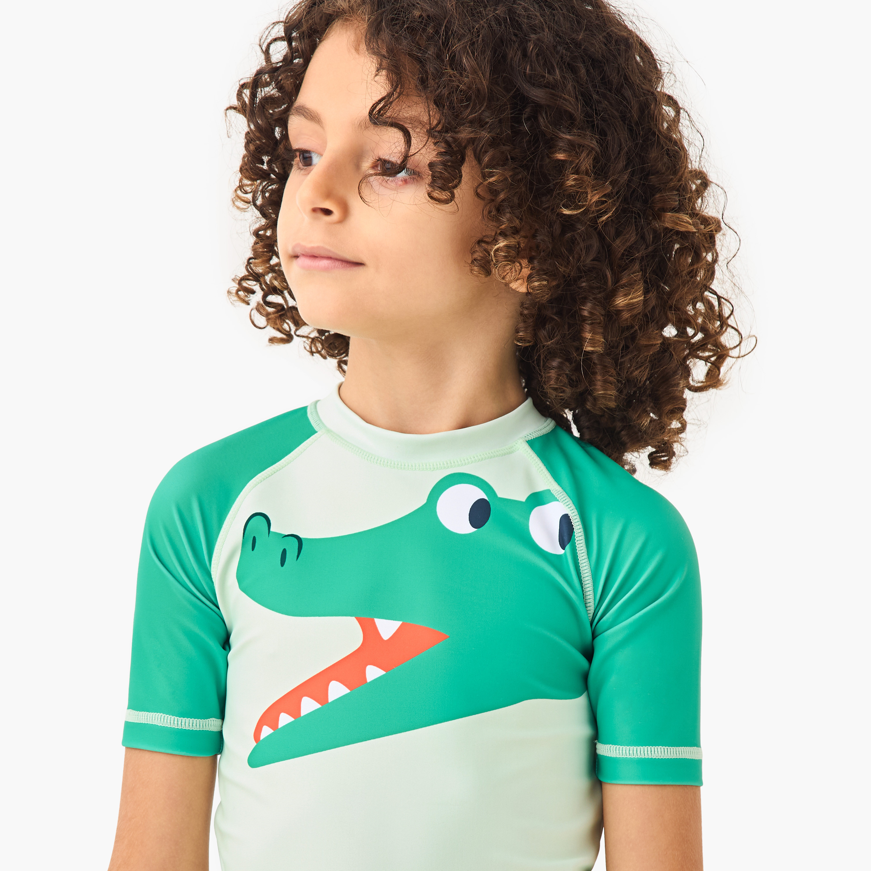 طقم شورت سباحة وتيشيرت واقي من الطفح الجلدي بطبعات سلحفاة من جونيورز-baby-boys-clothing-swimwear-image-5