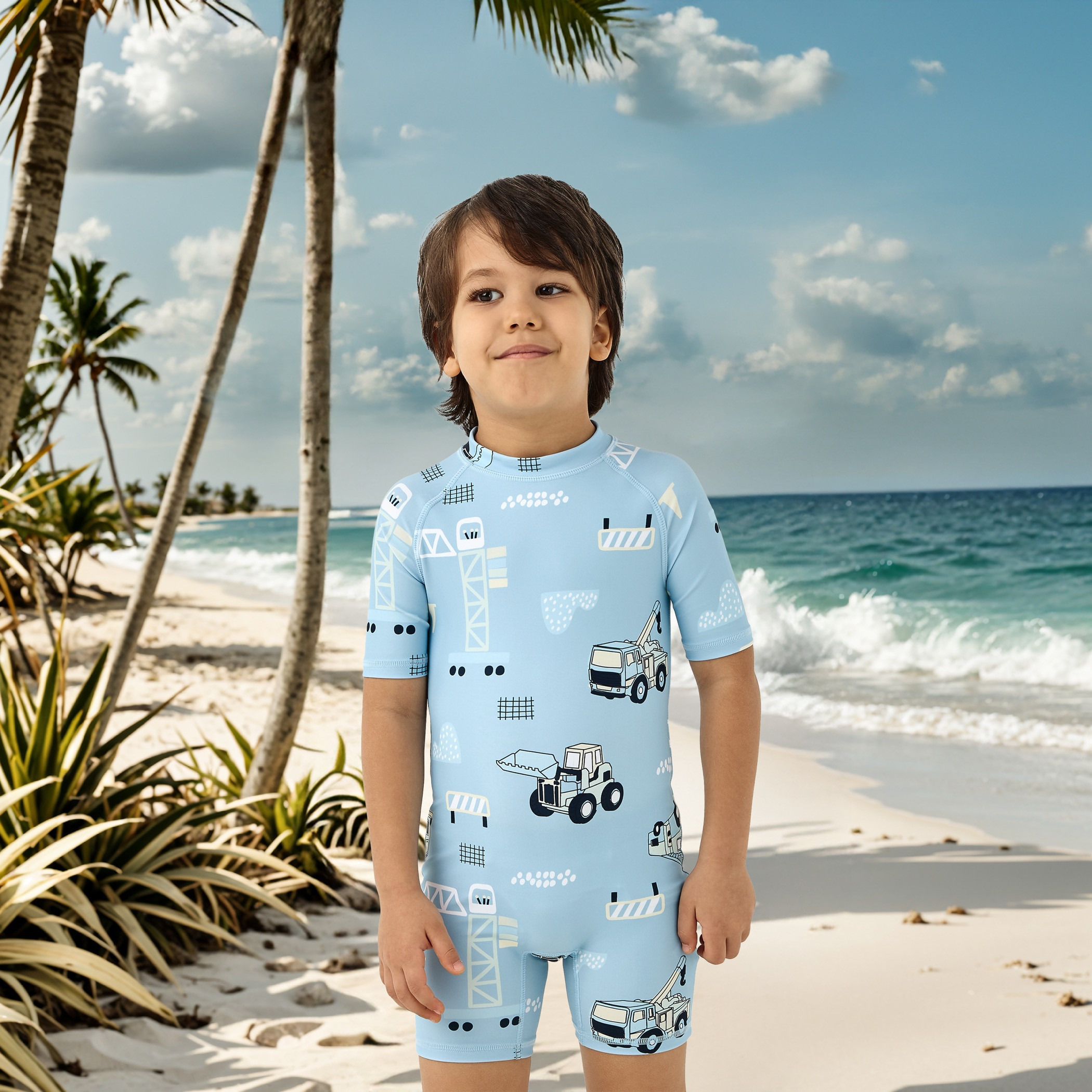 بدلة سباحة بسحاب إغلاق وطبعات من جونيورز-sports-gear-swimming-boy-image-2