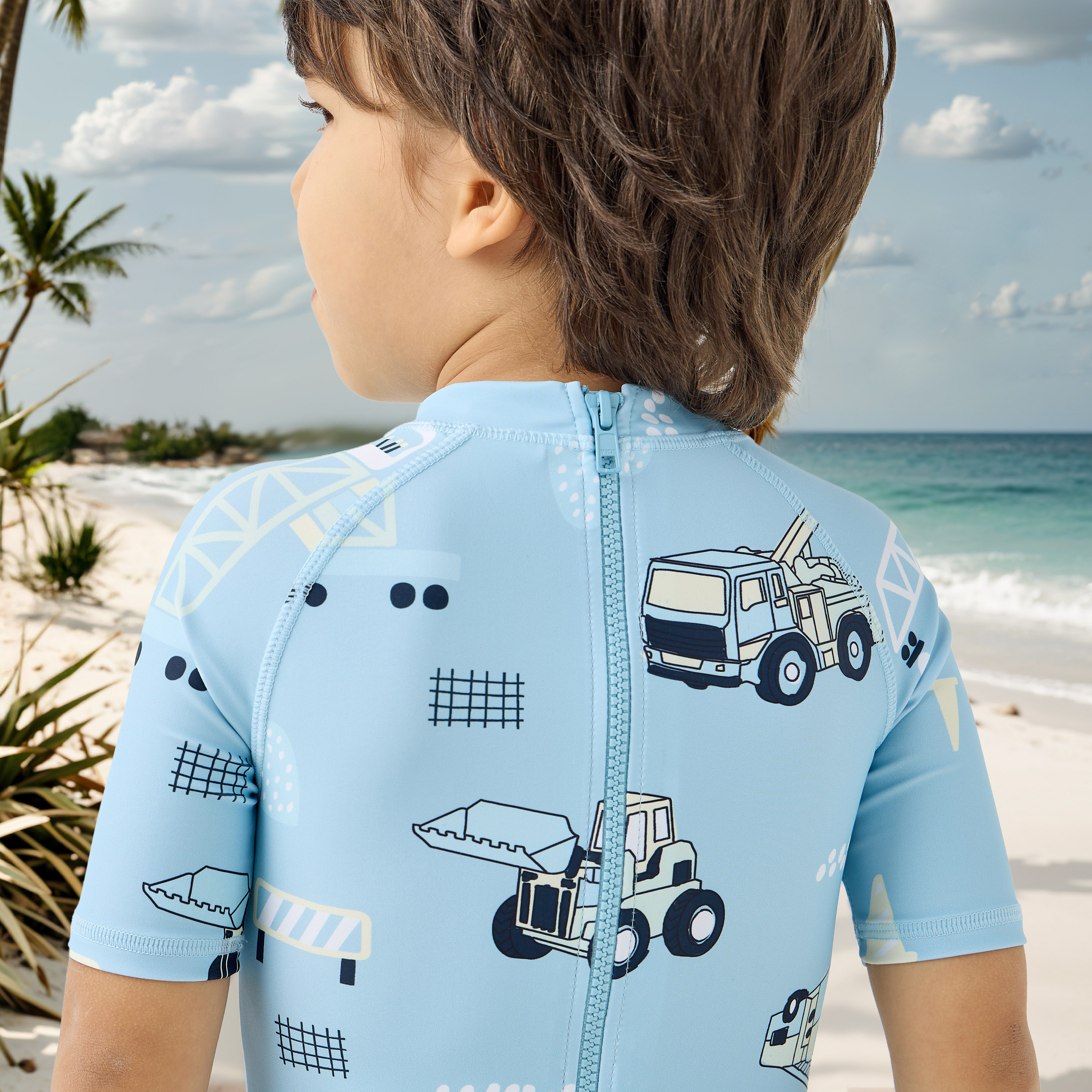 بدلة سباحة بسحاب إغلاق وطبعات من جونيورز-sports-gear-swimming-boy-image-5