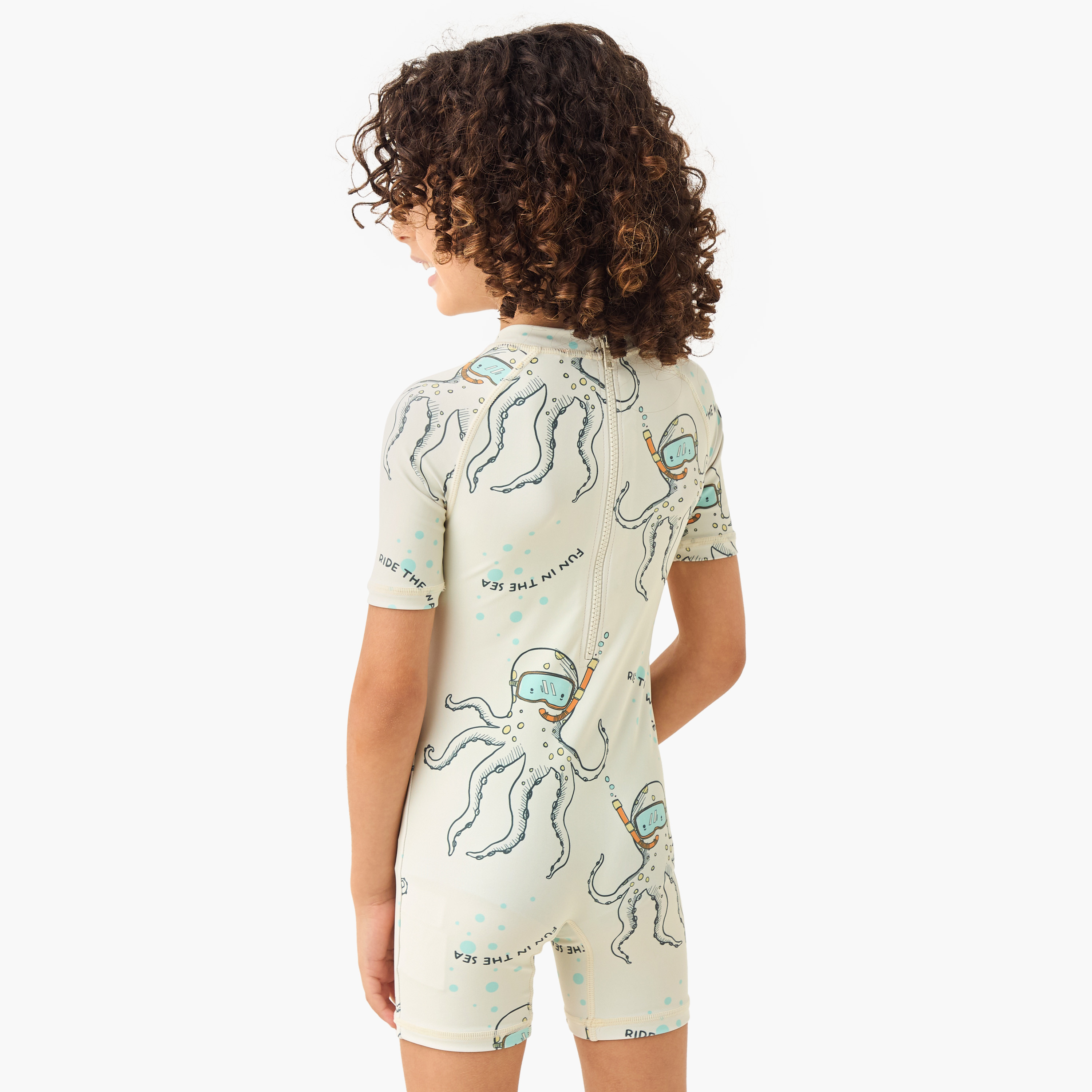 Juniors Octopus Print Swimsuit with Raglan Sleeves and Zip Closure-sports-boys-clothing-swimwear-image-3