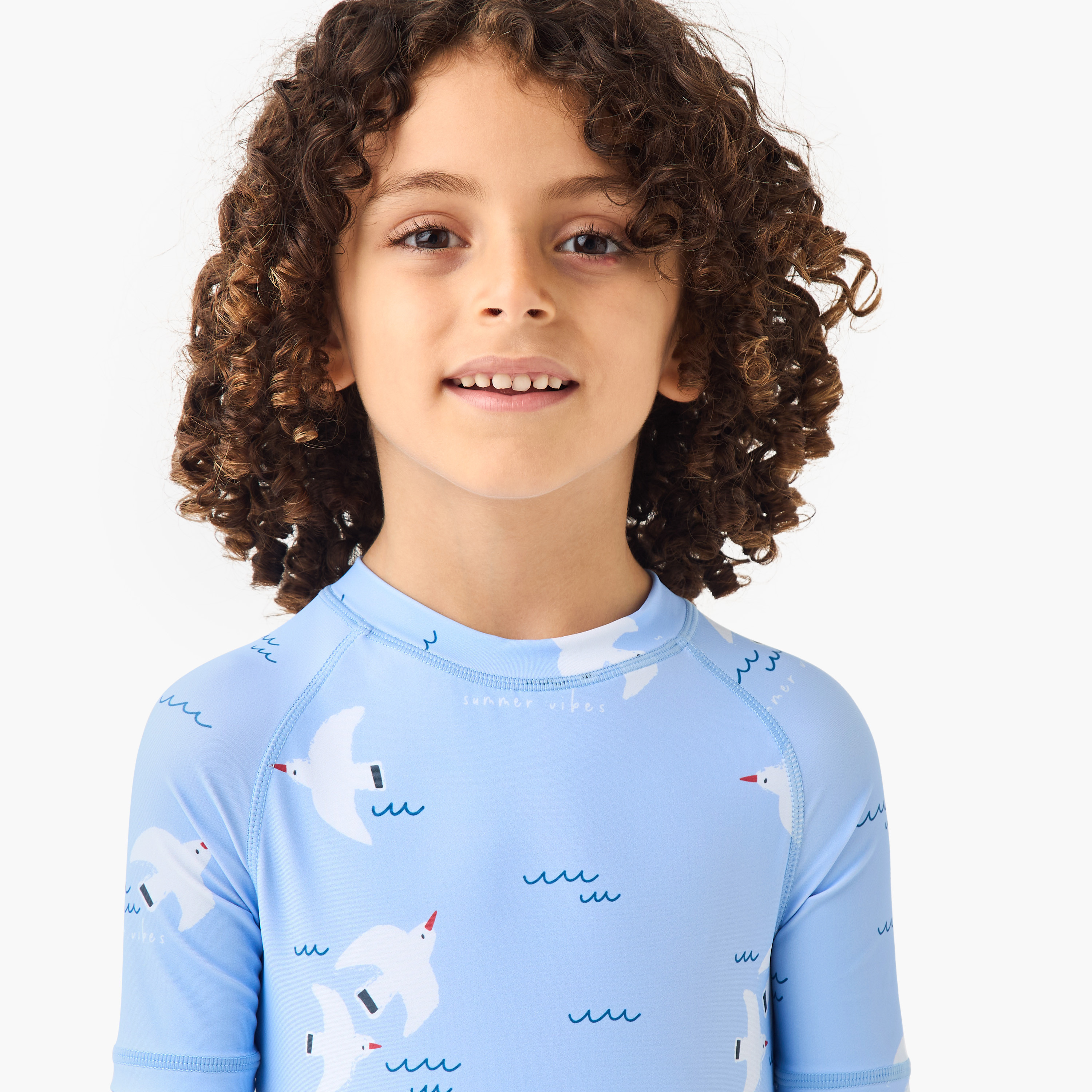 Juniors All-Over Seagull Print Swimsuit with Raglan Sleeves and Zip Closure-sports-boys-clothing-swimwear-image-4