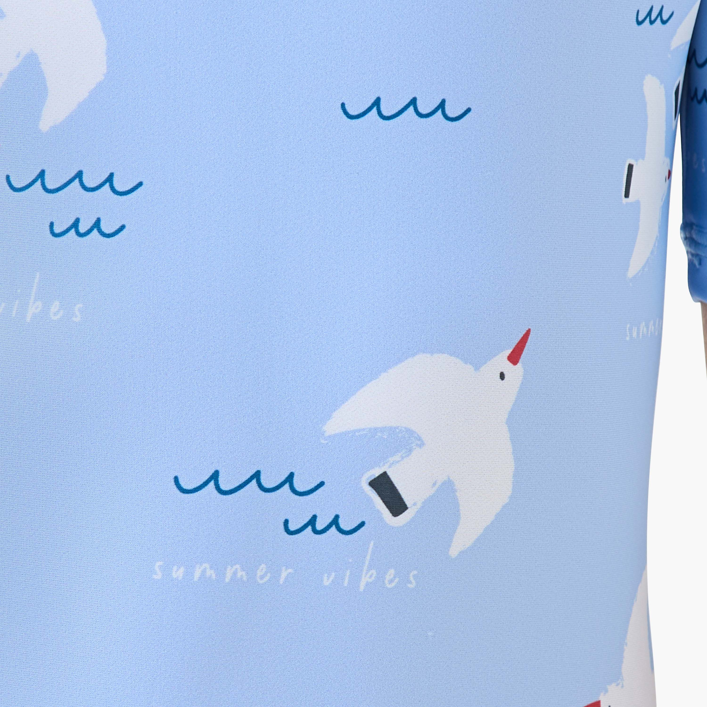 Juniors All-Over Seagull Print Swimsuit with Raglan Sleeves and Zip Closure-sports-boys-clothing-swimwear-image-5