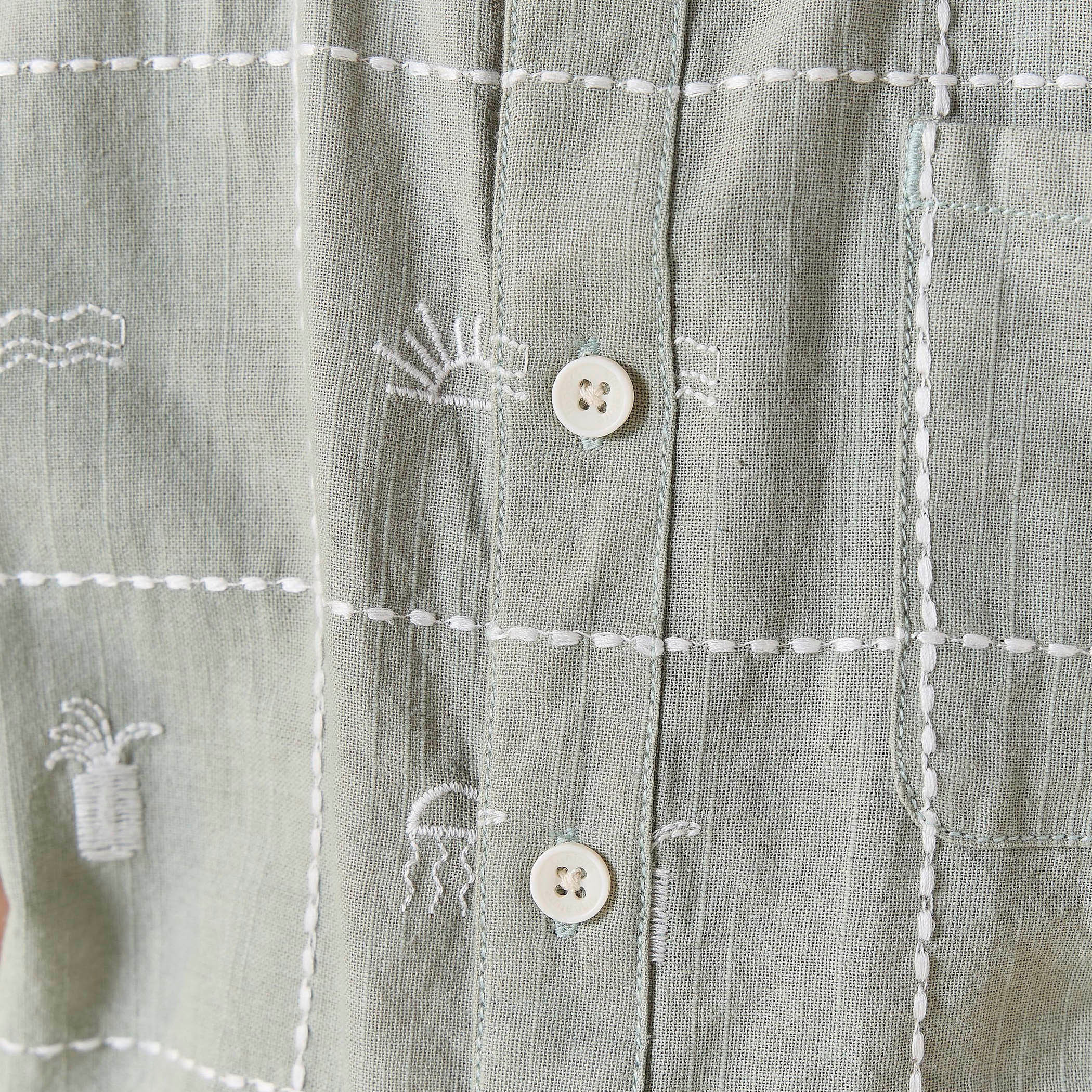 Juniors Embroidered Short Sleeve Shirt with Chest Pocket-boys-clothing-shirts-image-5