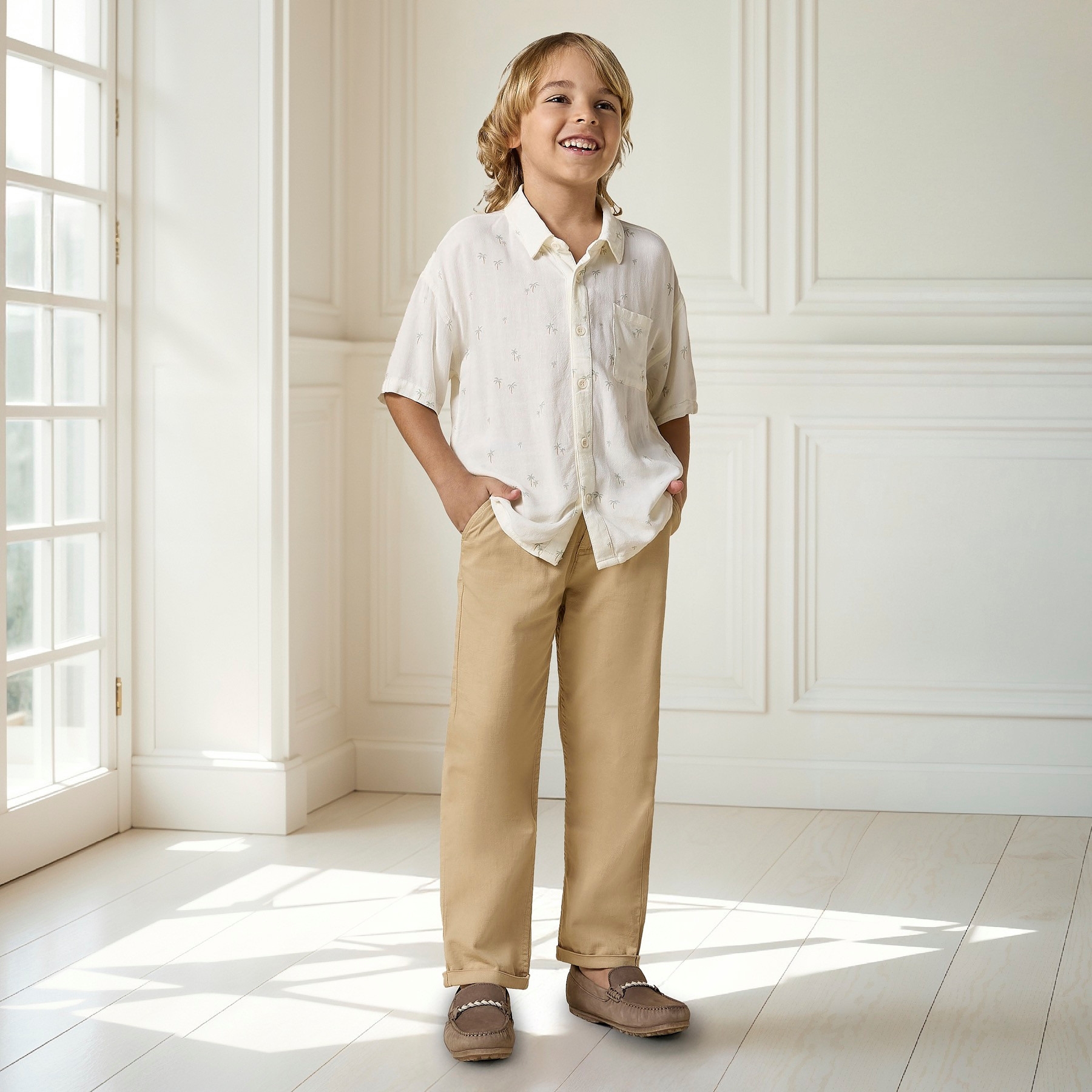 Juniors Solid Pants with Pockets and Drawstring Closure-boys-clothing-bottoms-trousers-image-6