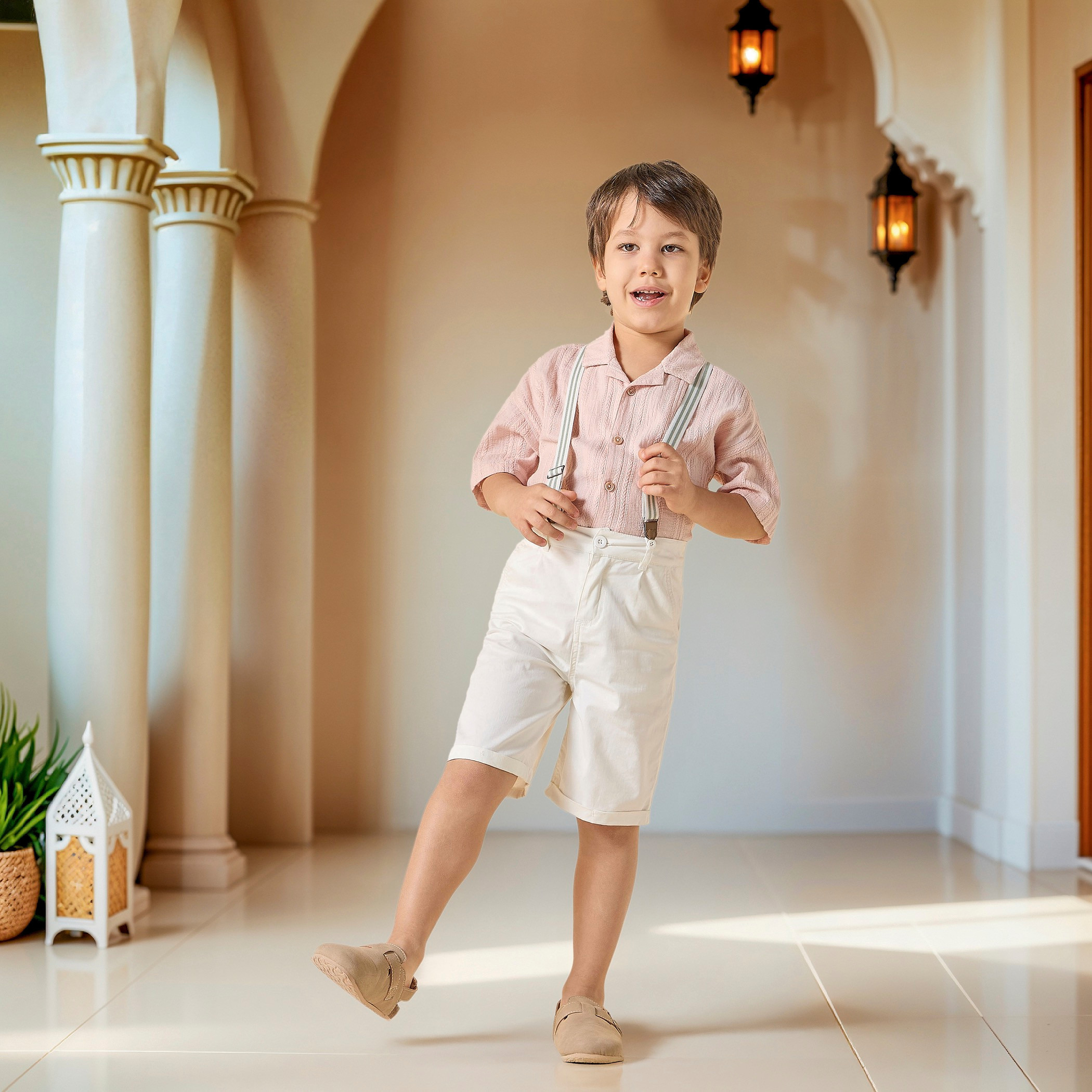 شورت سادة بجيوب وأزرار إغلاق من جونيورز-baby-boys-clothing-bottoms-shorts-image-2