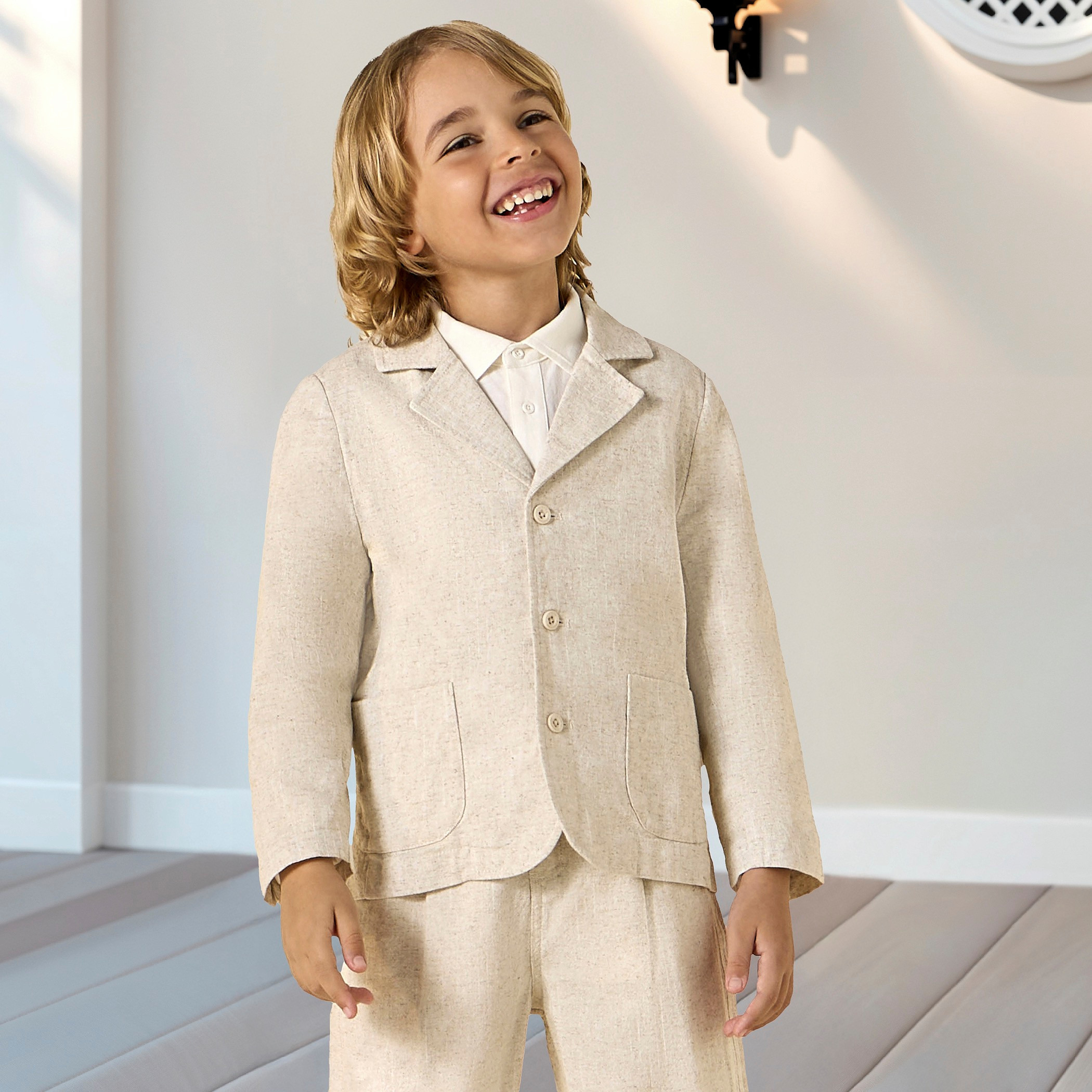 بليزر سادة بياقة مطويّة وجيوب من جونيورز-boys-clothing-jacketsandcoats-image-1