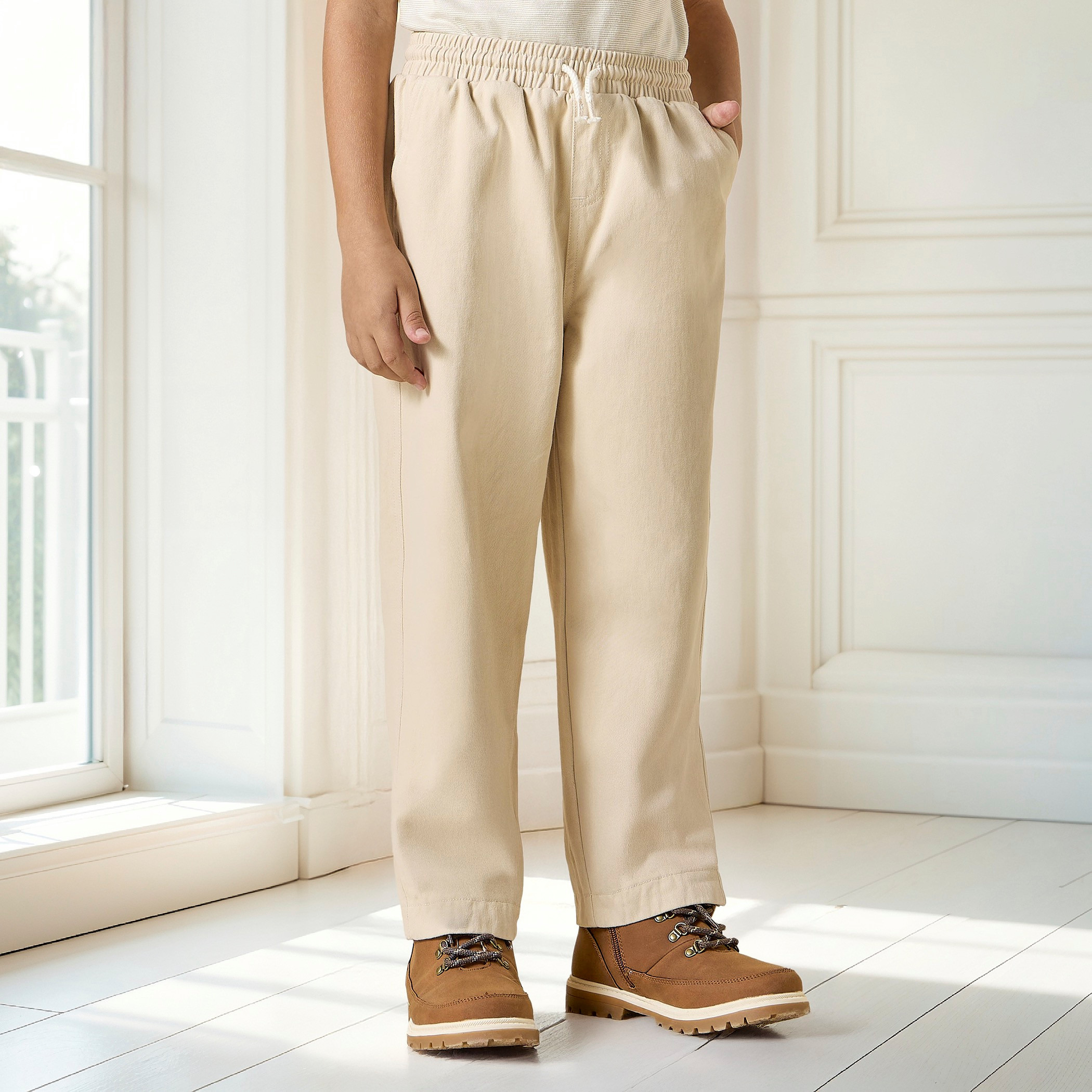 طقم بنطلون وهودي بأكمام طويلة سادة من جونيورز-boys-clothing-setsandcoords-image-3