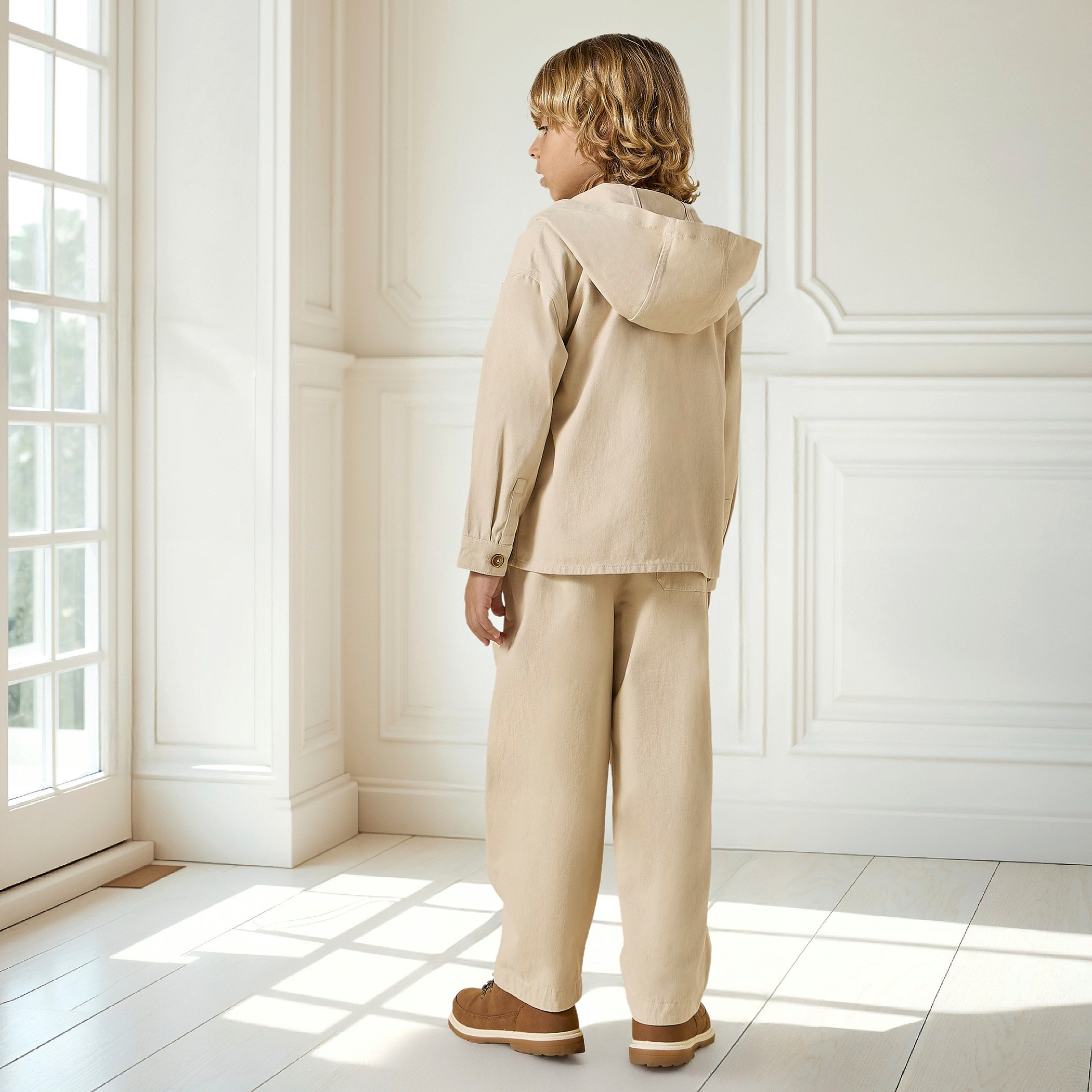 طقم بنطلون وهودي بأكمام طويلة سادة من جونيورز-boys-clothing-setsandcoords-image-4