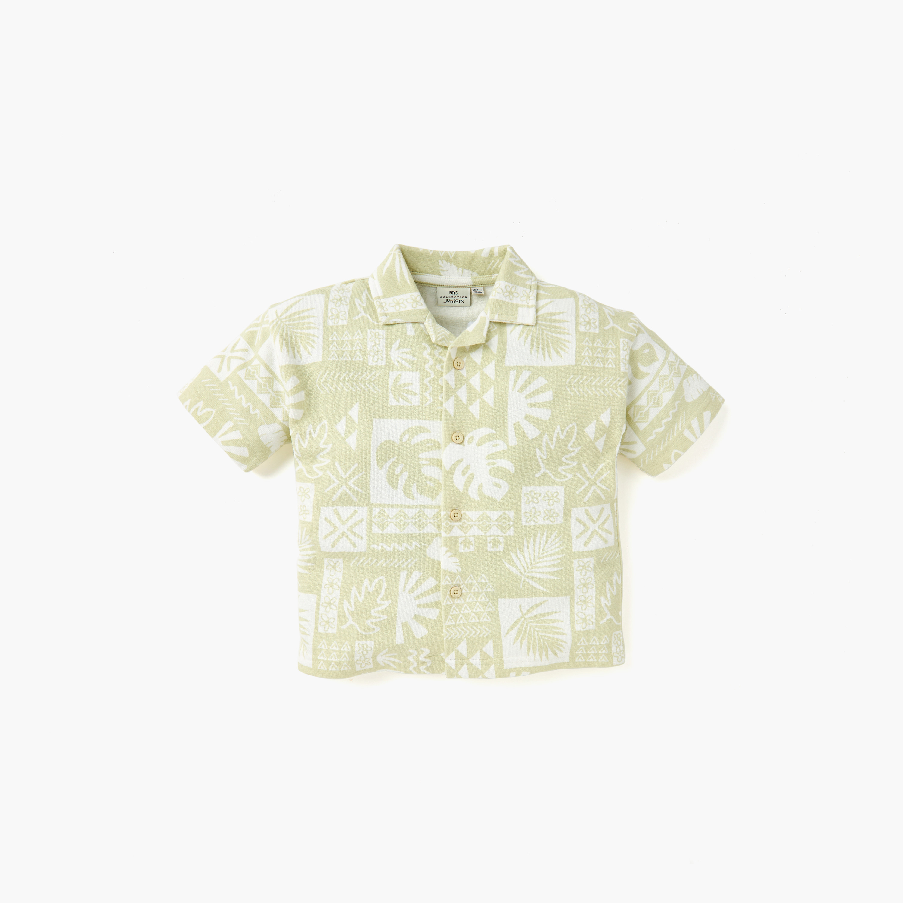 Juniors All-Over Print Camp Collar Shirt and Shorts Set-baby-boys-clothing-setsandcoords-image-2