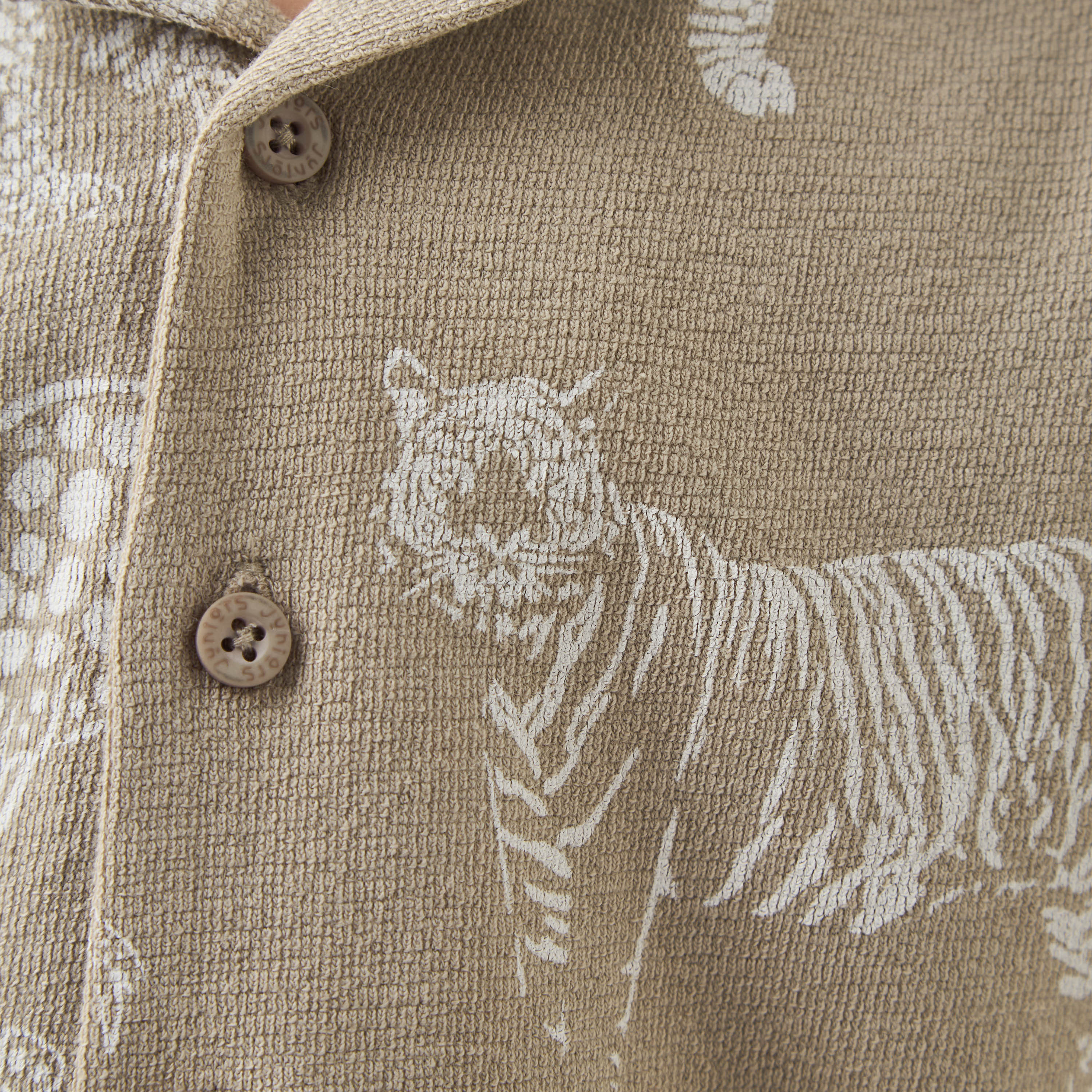 Juniors Boys Shirt and Shorts Set with Tiger Print - Cotton - Short Sleeves - Camp Collar-boys-clothing-setsandcoords-image-5