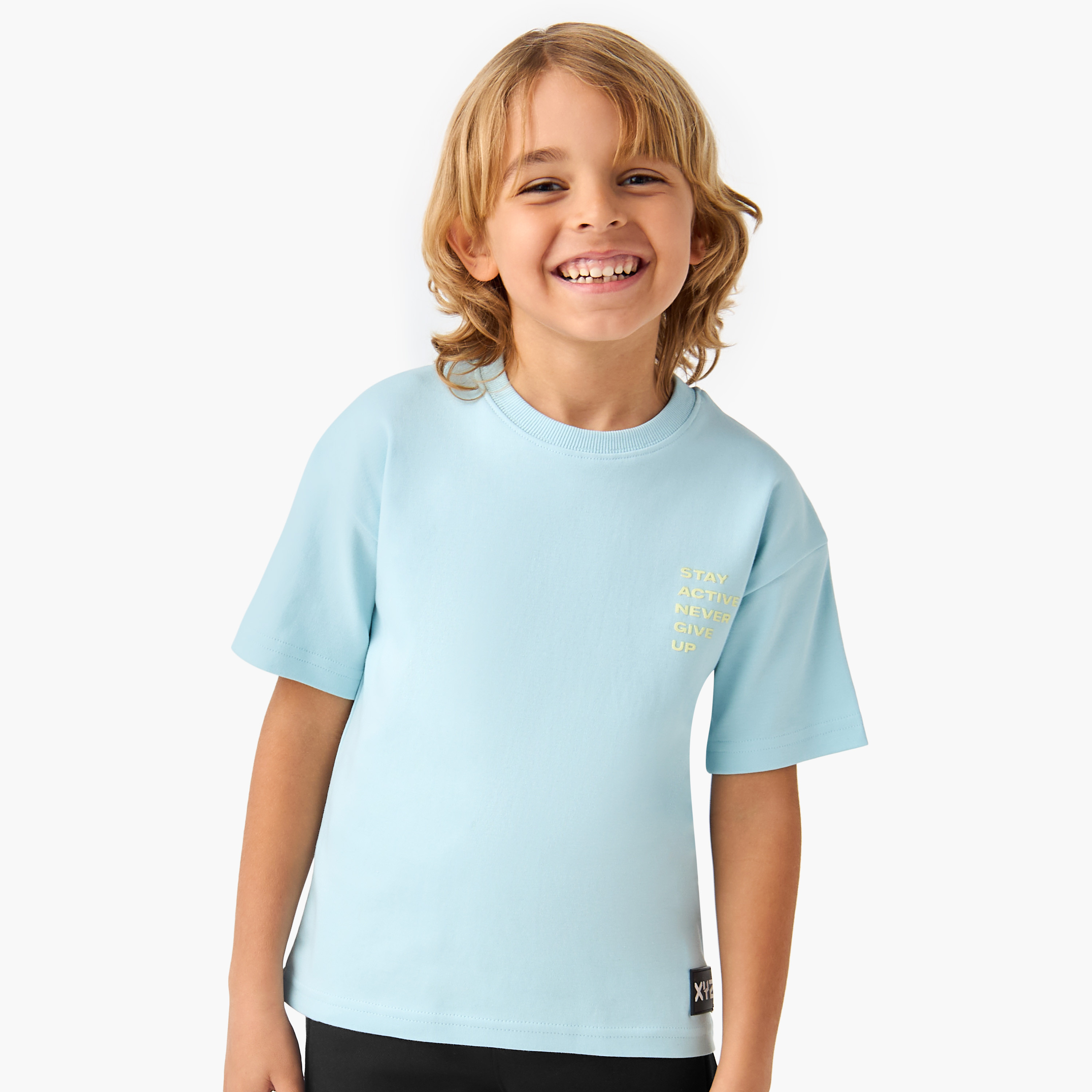 XYZ Logo Print T-shirt and Shorts Set-baby-boys-clothing-sportswear-sets-image-2